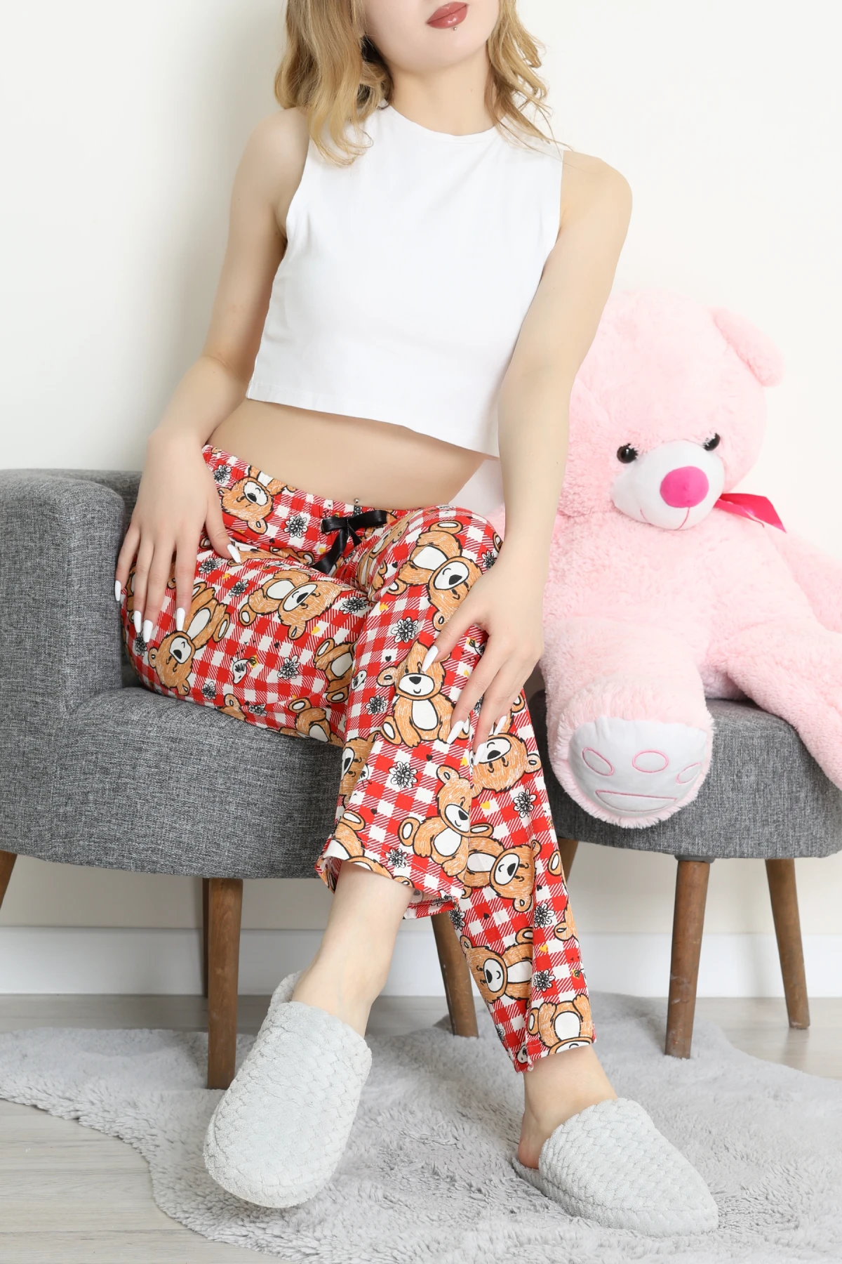 Süprem Pijama Altı Vizonkırmızı - 52255.1929.