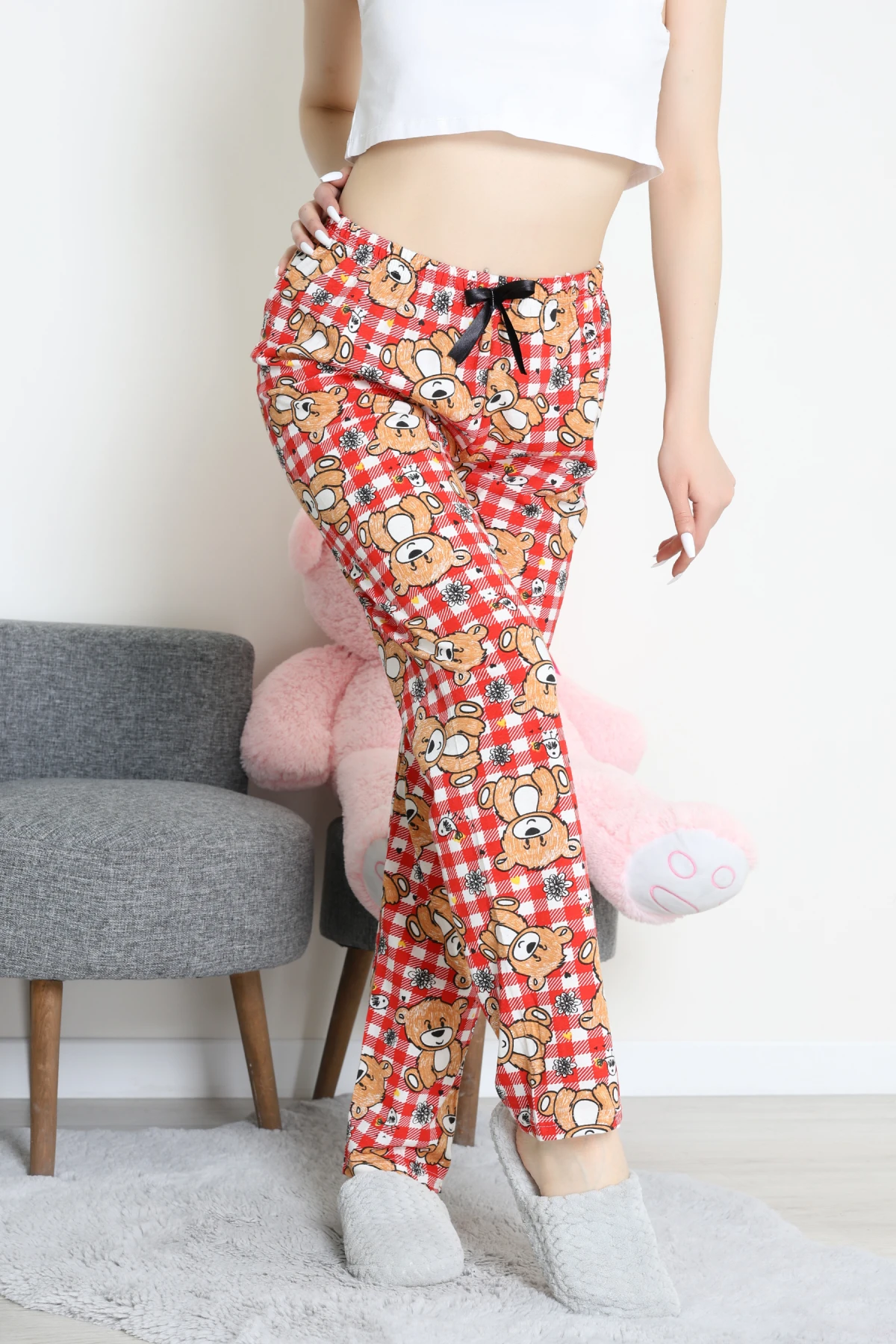 Süprem Pijama Altı Vizonkırmızı - 52255.1929.