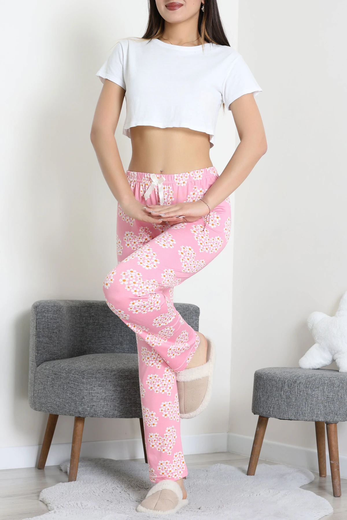 Milan Pijama Altı Pembeçiçekli - 52256.1929.