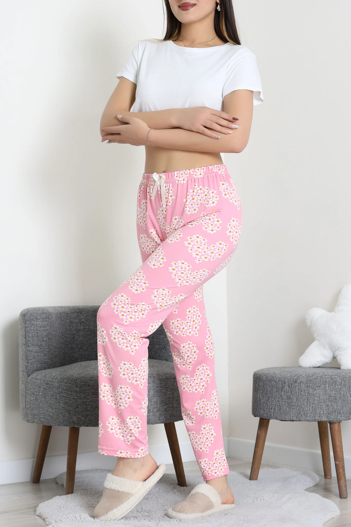 Milan Pijama Altı Pembeçiçekli - 52256.1929.