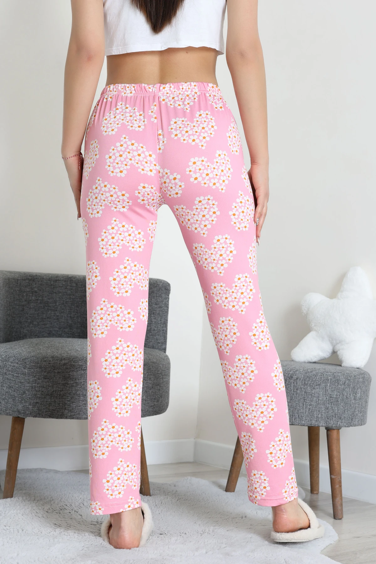 Milan Pijama Altı Pembeçiçekli - 52256.1929.