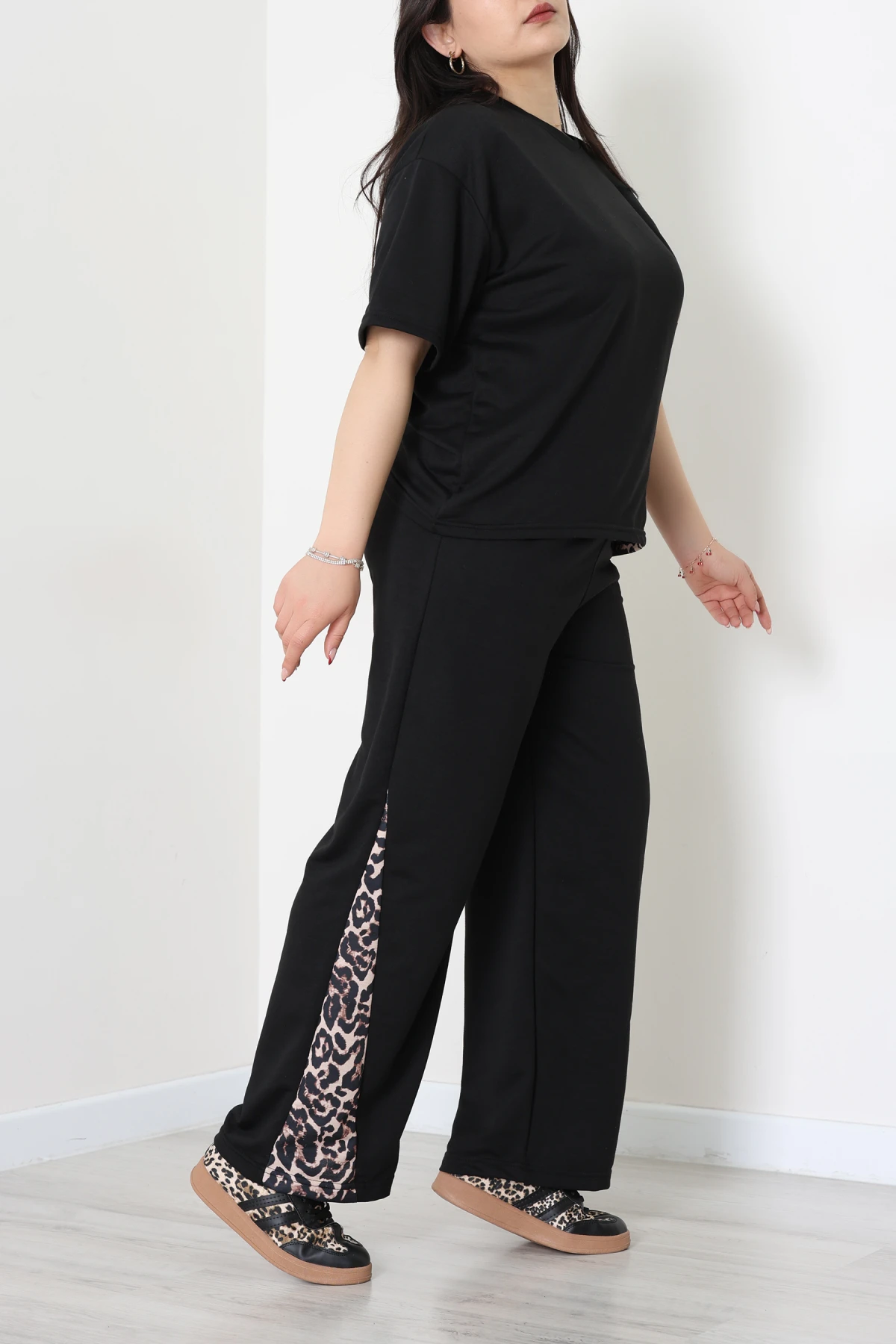 2 İplik Büyük Beden Eşofman Takımı Siyah - 52268.1005.