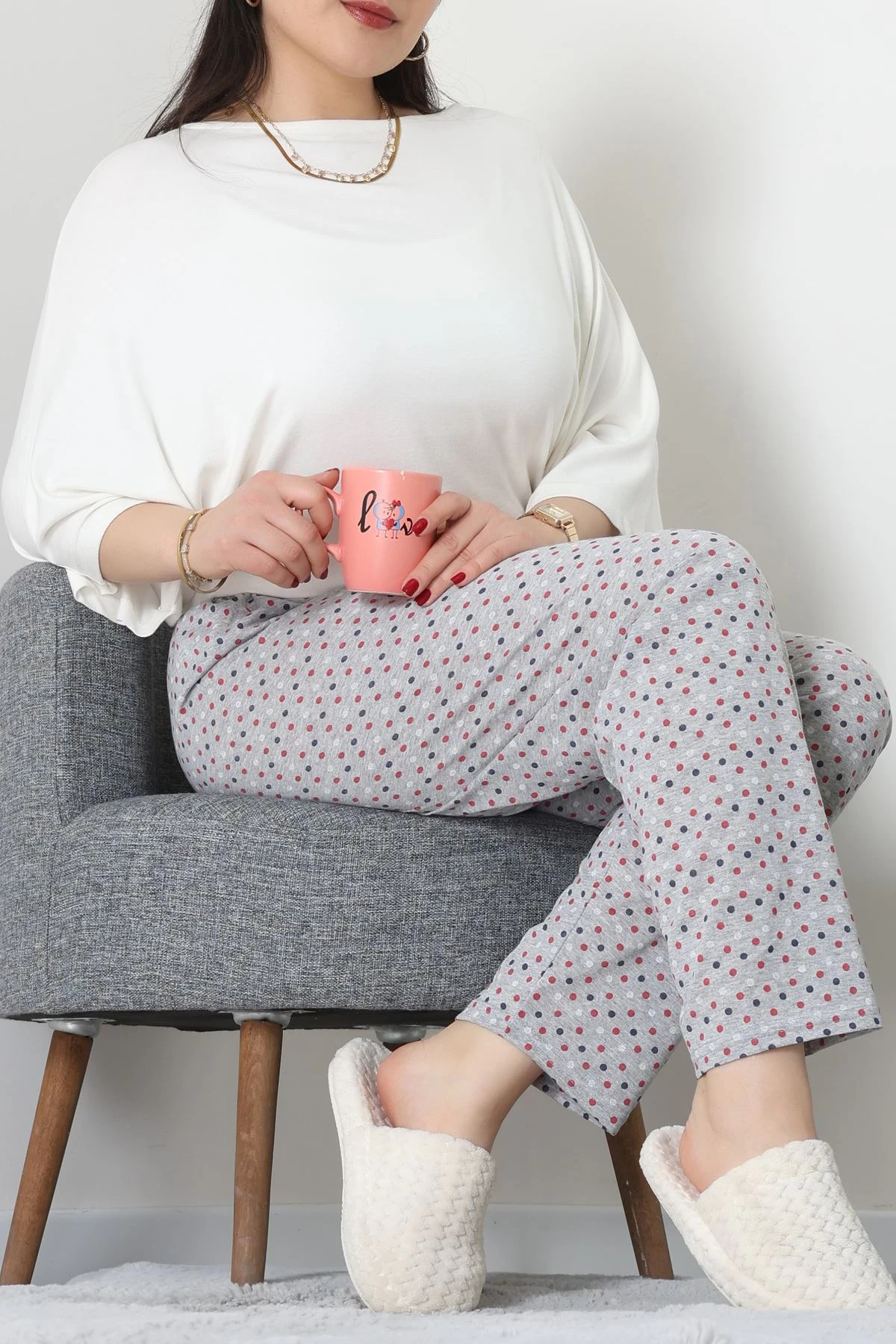 Büyük Beden Süprem Pijama Altı Gri - 55011.1567.