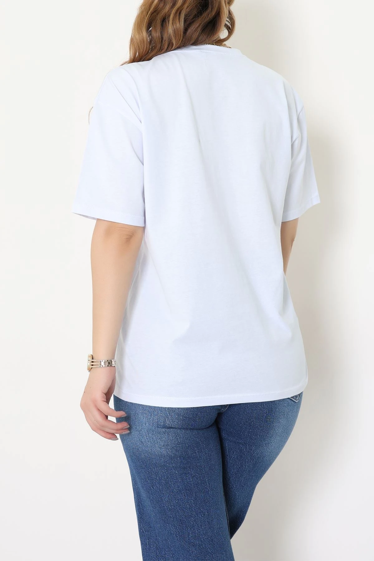 Baskılı Kompakt Penye Tişört Mavileo - 55044.1872.