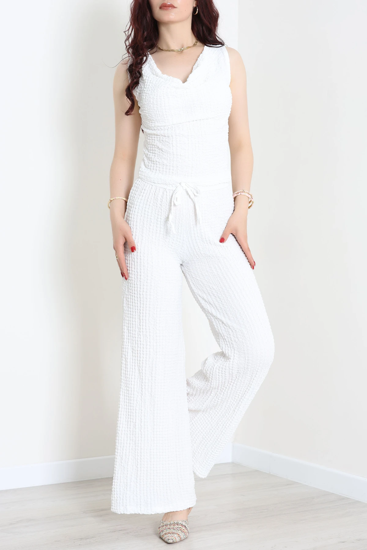 Bubble Kumaş İkili Takım Ekru - 55068.1567.