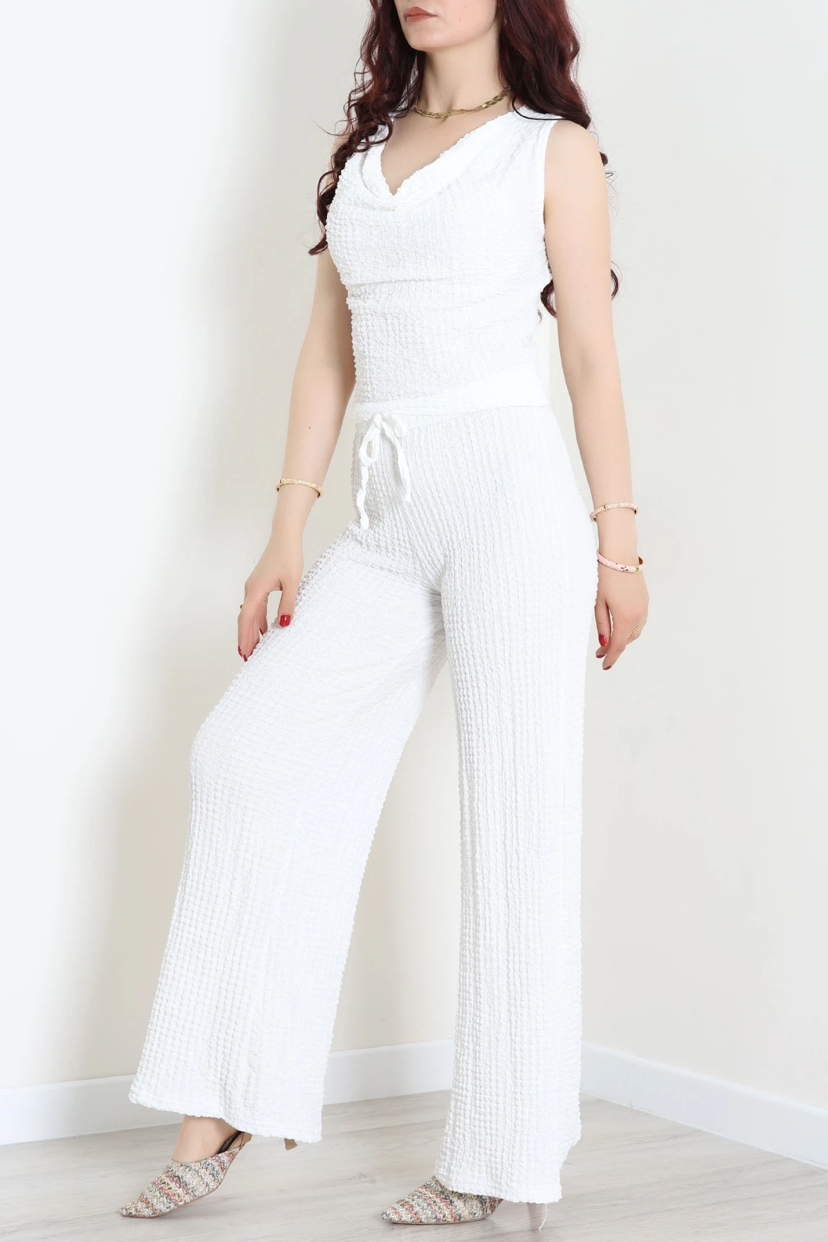 Bubble Kumaş İkili Takım Ekru - 55068.1567.