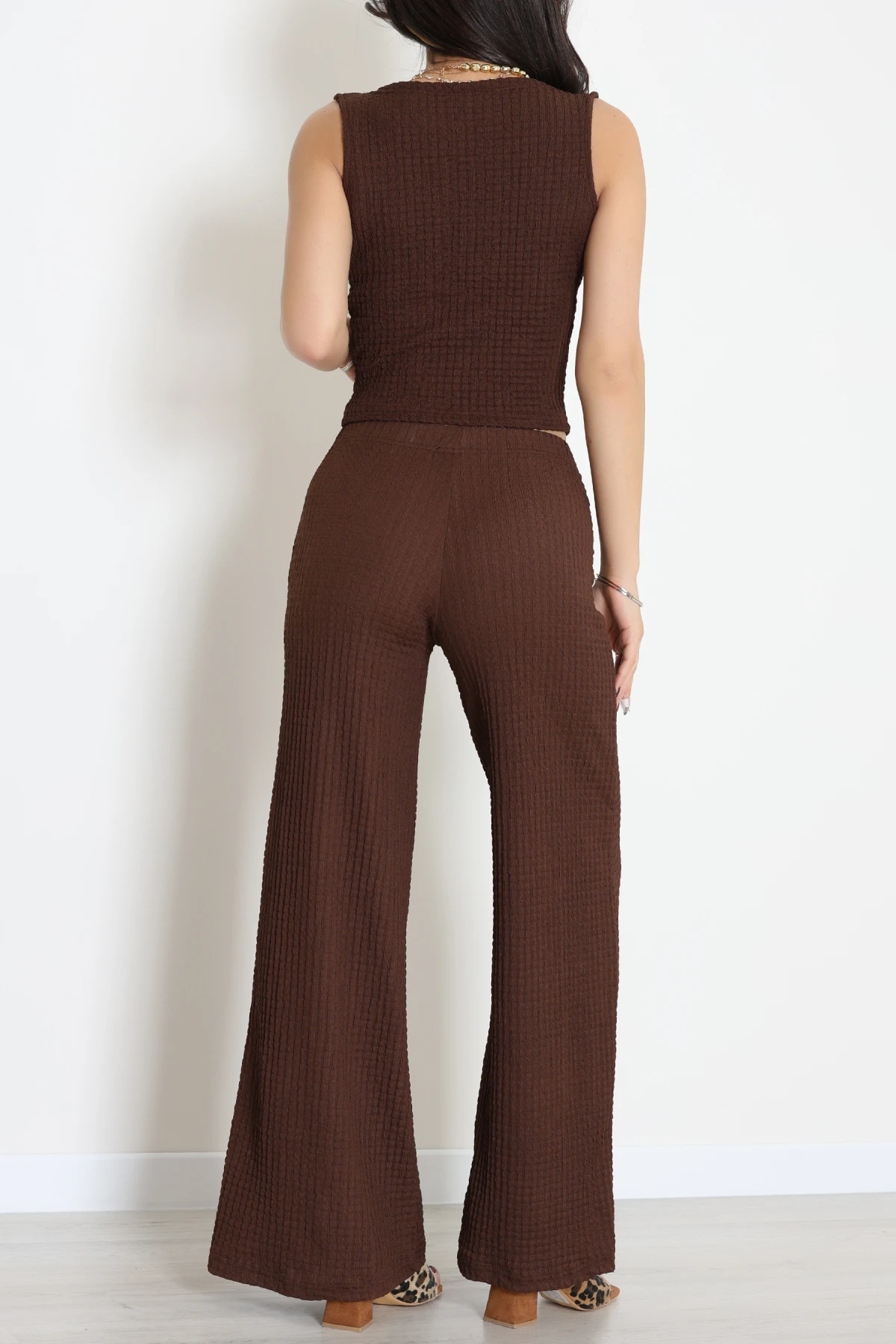 Bubble Kumaş İkili Takım Kahve - 55068.1567.