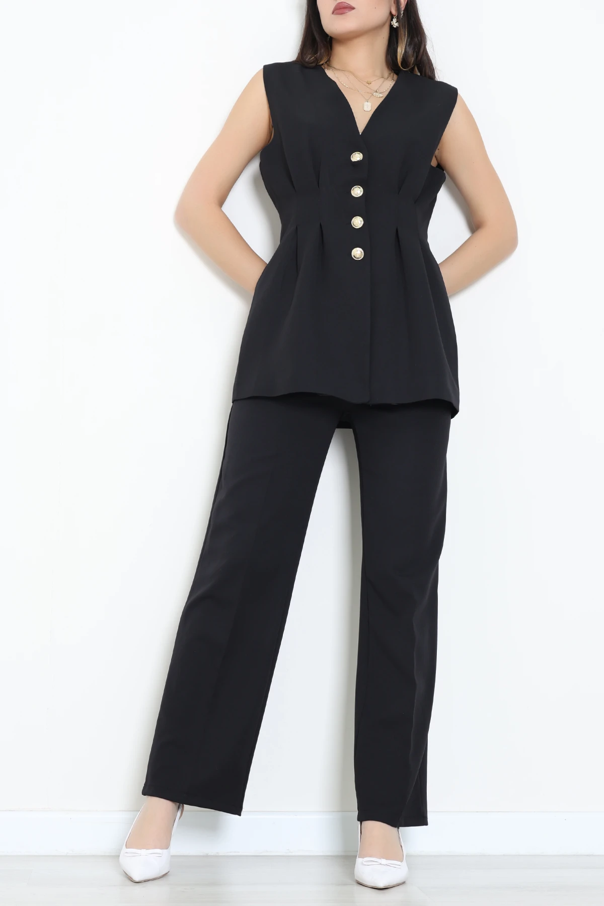 Double Astarlı Pensli Takım Siyah - 55135.1397.