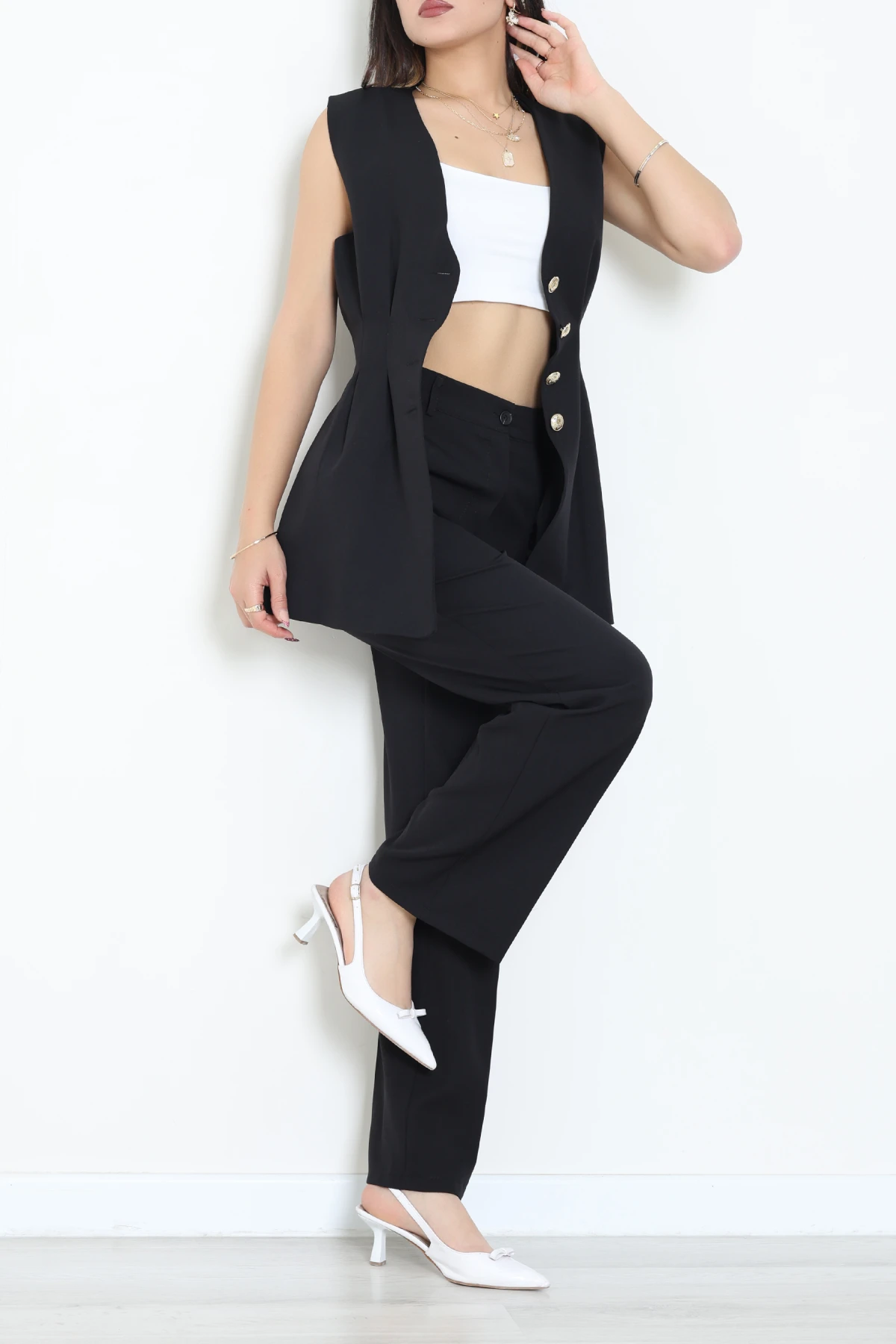 Double Astarlı Pensli Takım Siyah - 55135.1397.