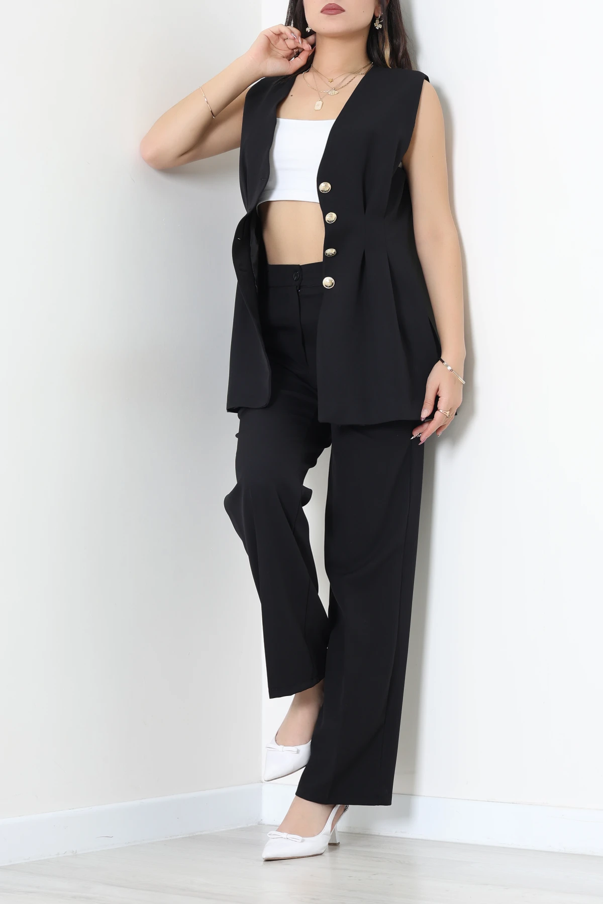 Double Astarlı Pensli Takım Siyah - 55135.1397.