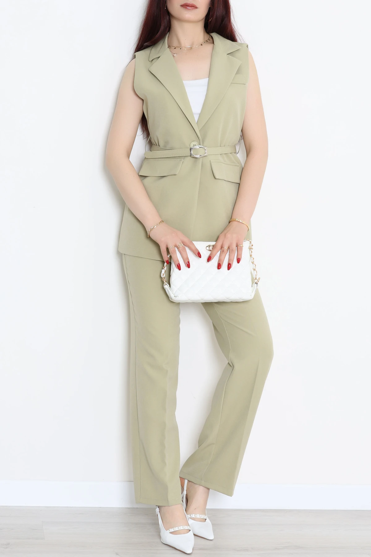 Double Astarlı Kemerli Takım Çağla - 55136.1397.