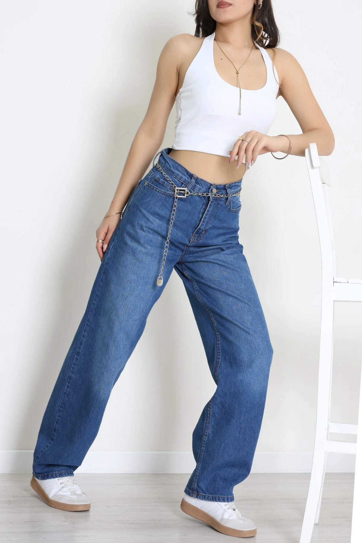 Baggy Kot Pantolon Mavi - 55595.2088.