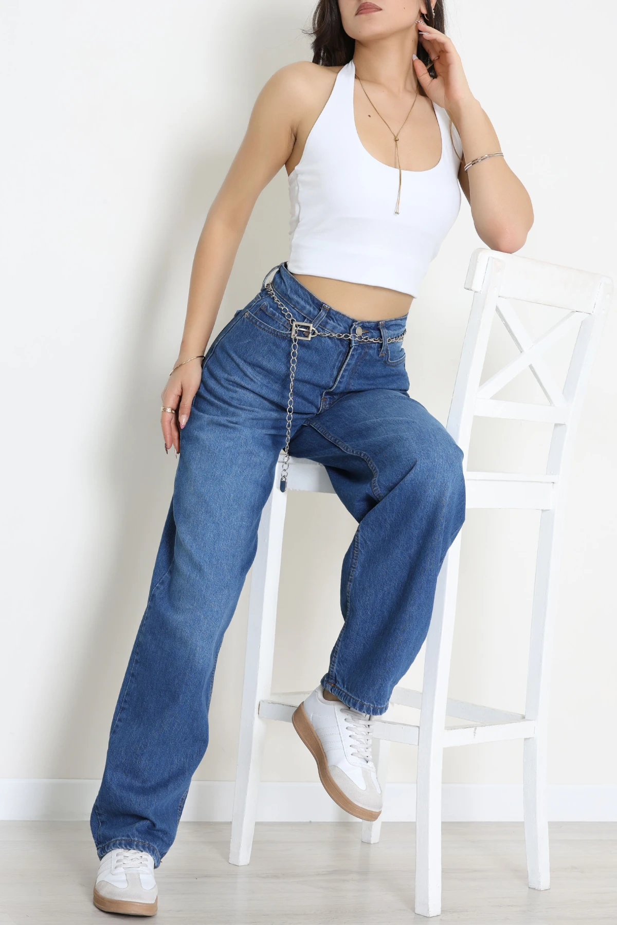 Baggy Kot Pantolon Mavi - 55595.2088.