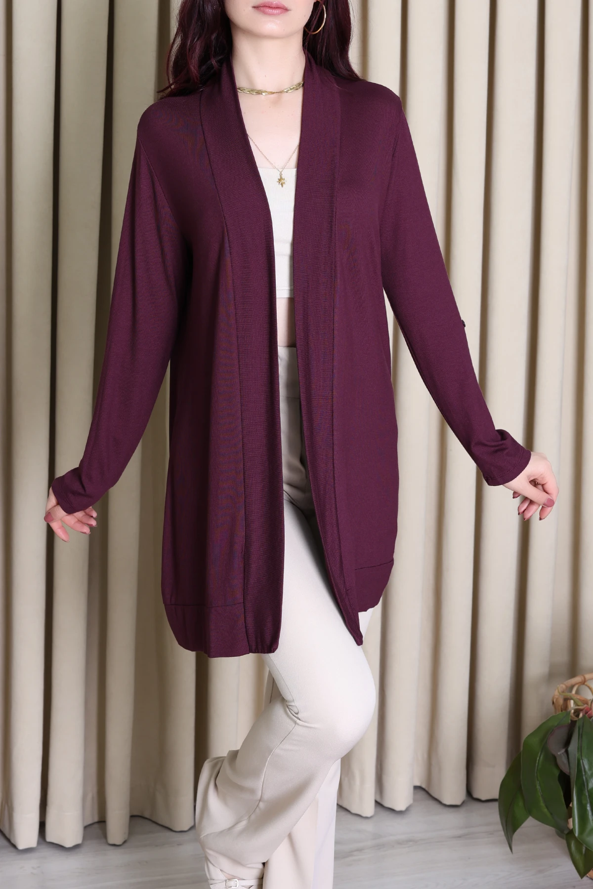 Çilek Yazlık Hırka Mürdüm - 6722.360.