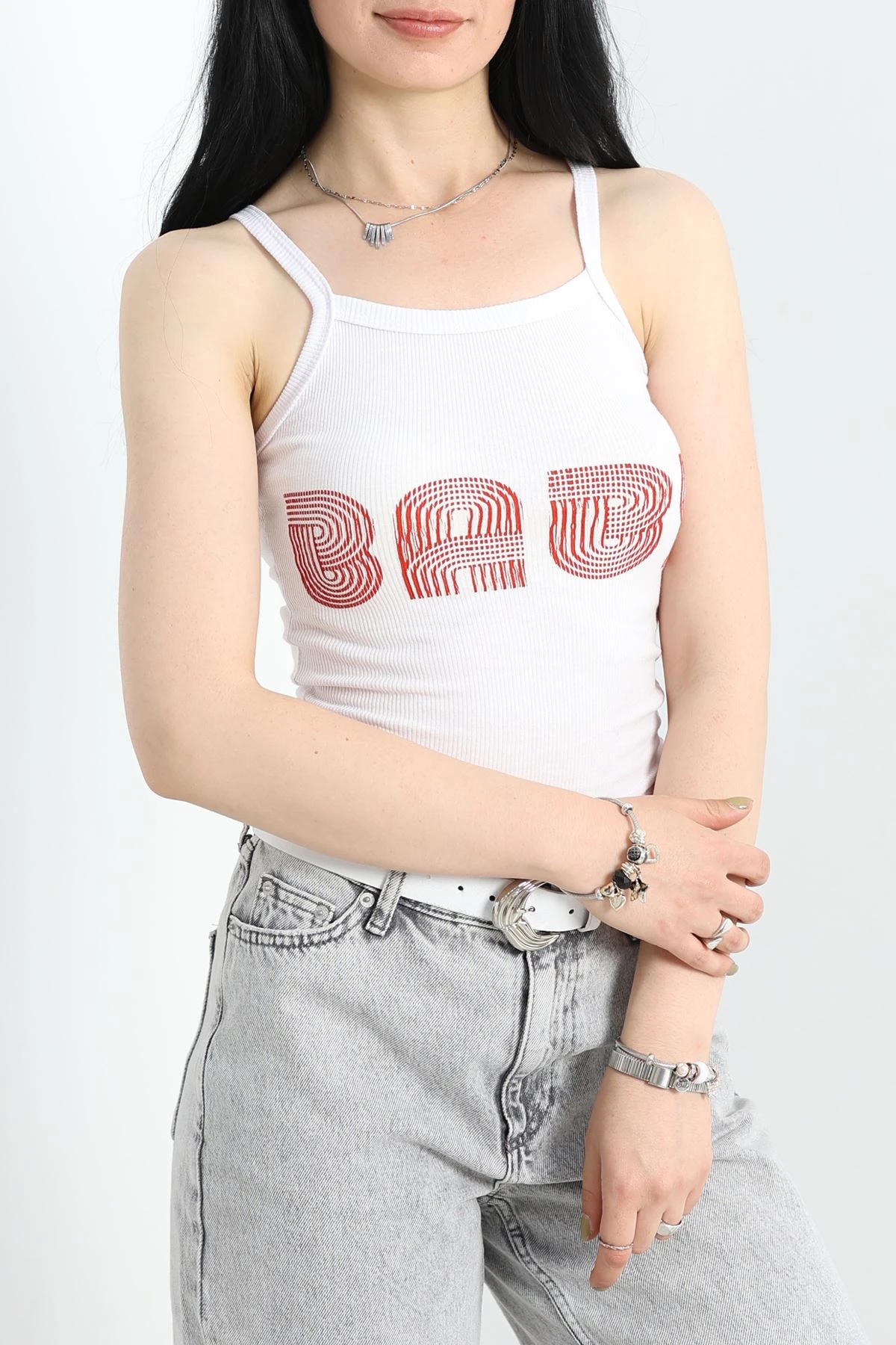 Baskılı Atlet Beyazkırmızı - 70313.1092.