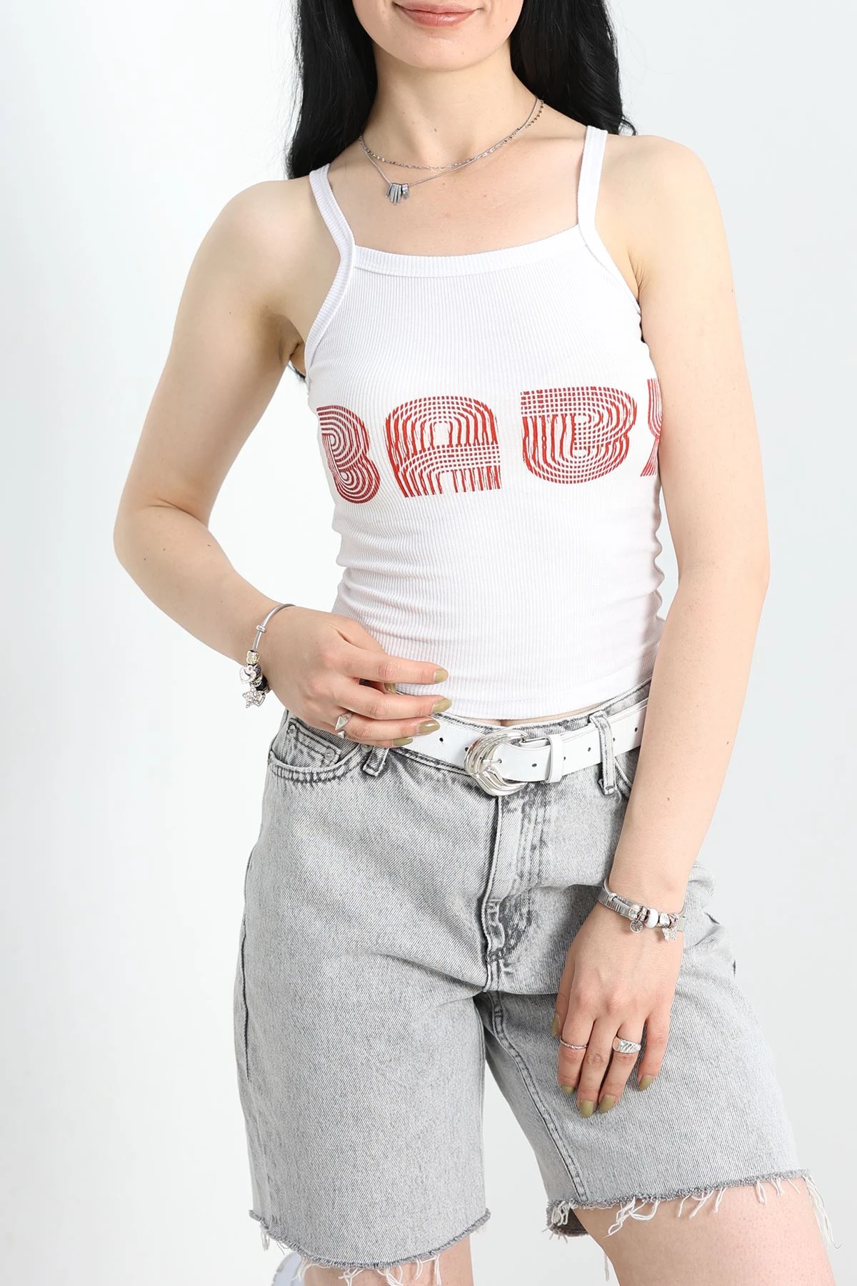 Baskılı Atlet Beyazkırmızı - 70313.1092.