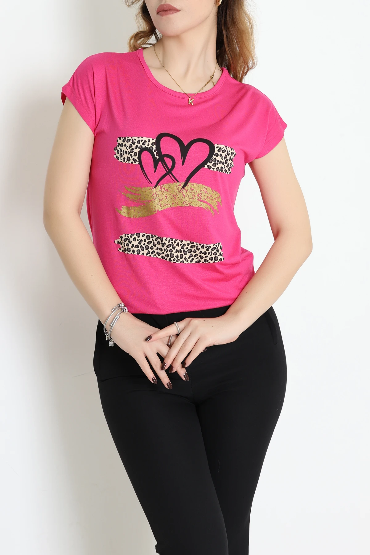 Baskılı Viskon Bluz Koyupembe - 70646.599.