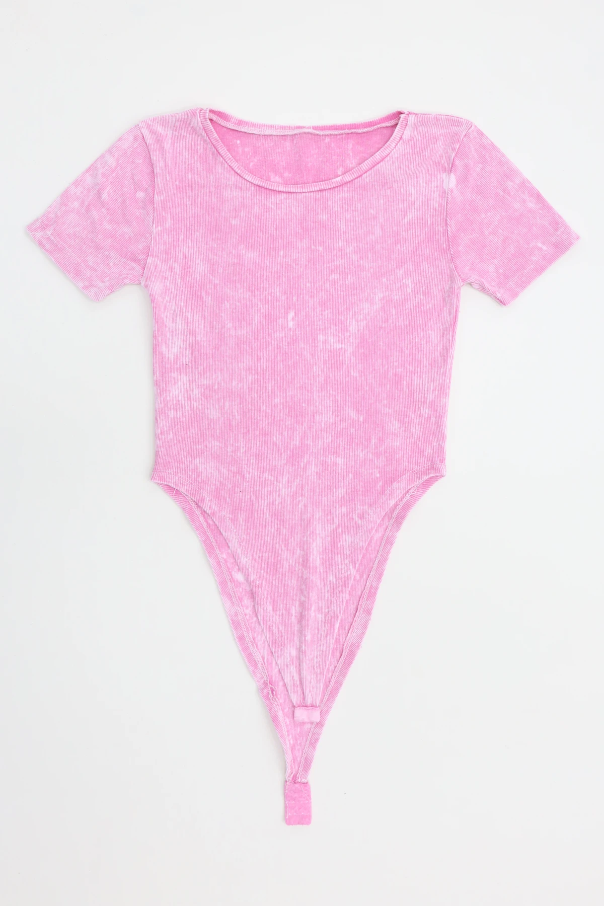 Asit Yıkamalı Kaşkorse Çıtçıtlı Body Pembe - 71065.1748.