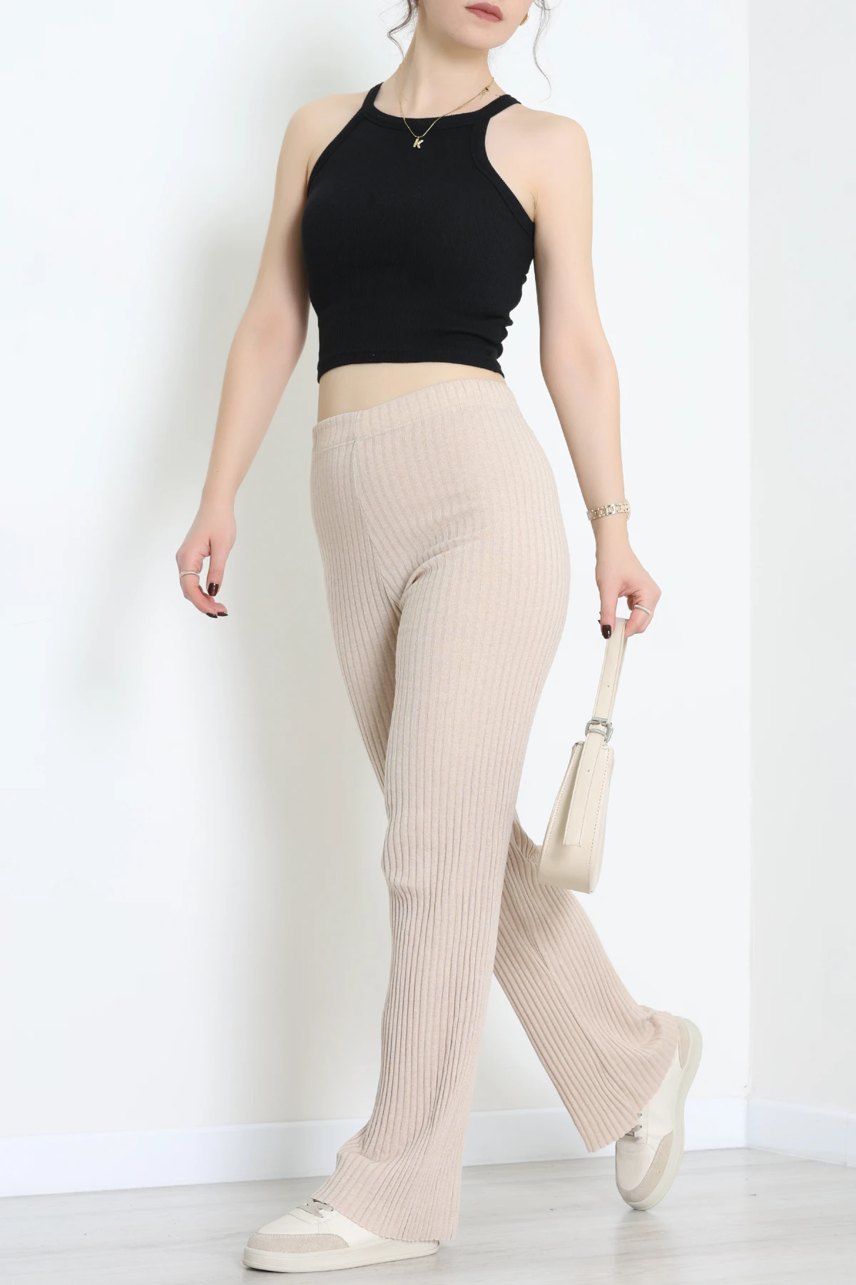 Bağcıklı Kaşkorse Pantolon Bej - 71068.1748.