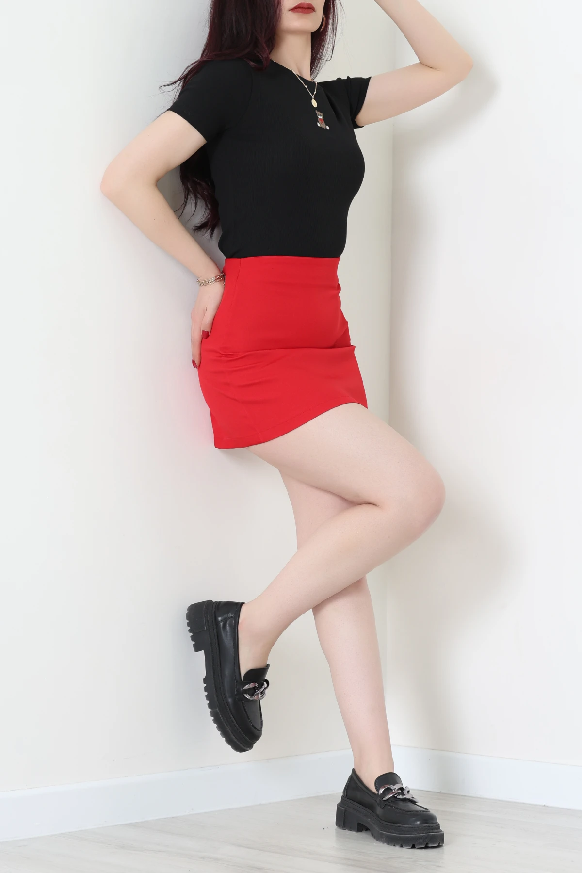 Ayıcık Nakışlı Kaşkorse Bluz Siyah - 71081.1748.