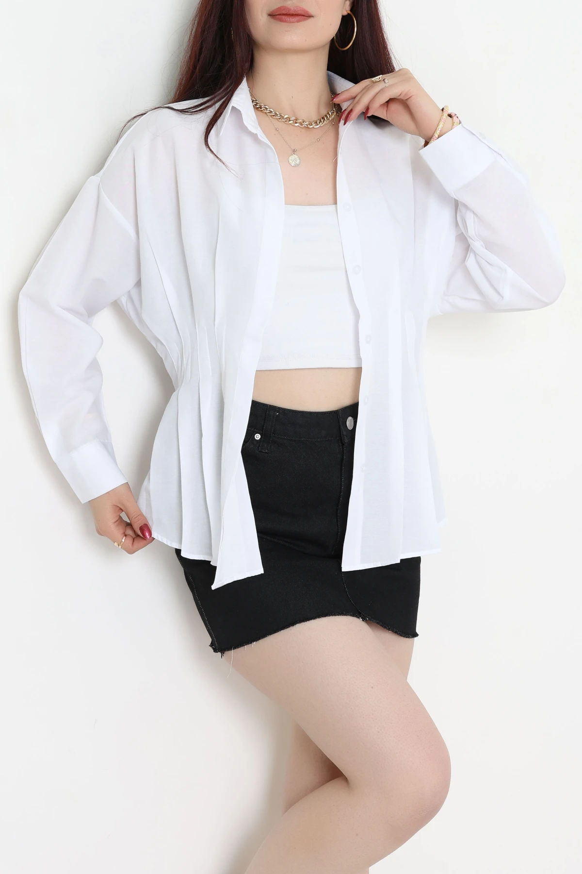 Bel Pensli Gömlek  Beyaz - 71142.1402.