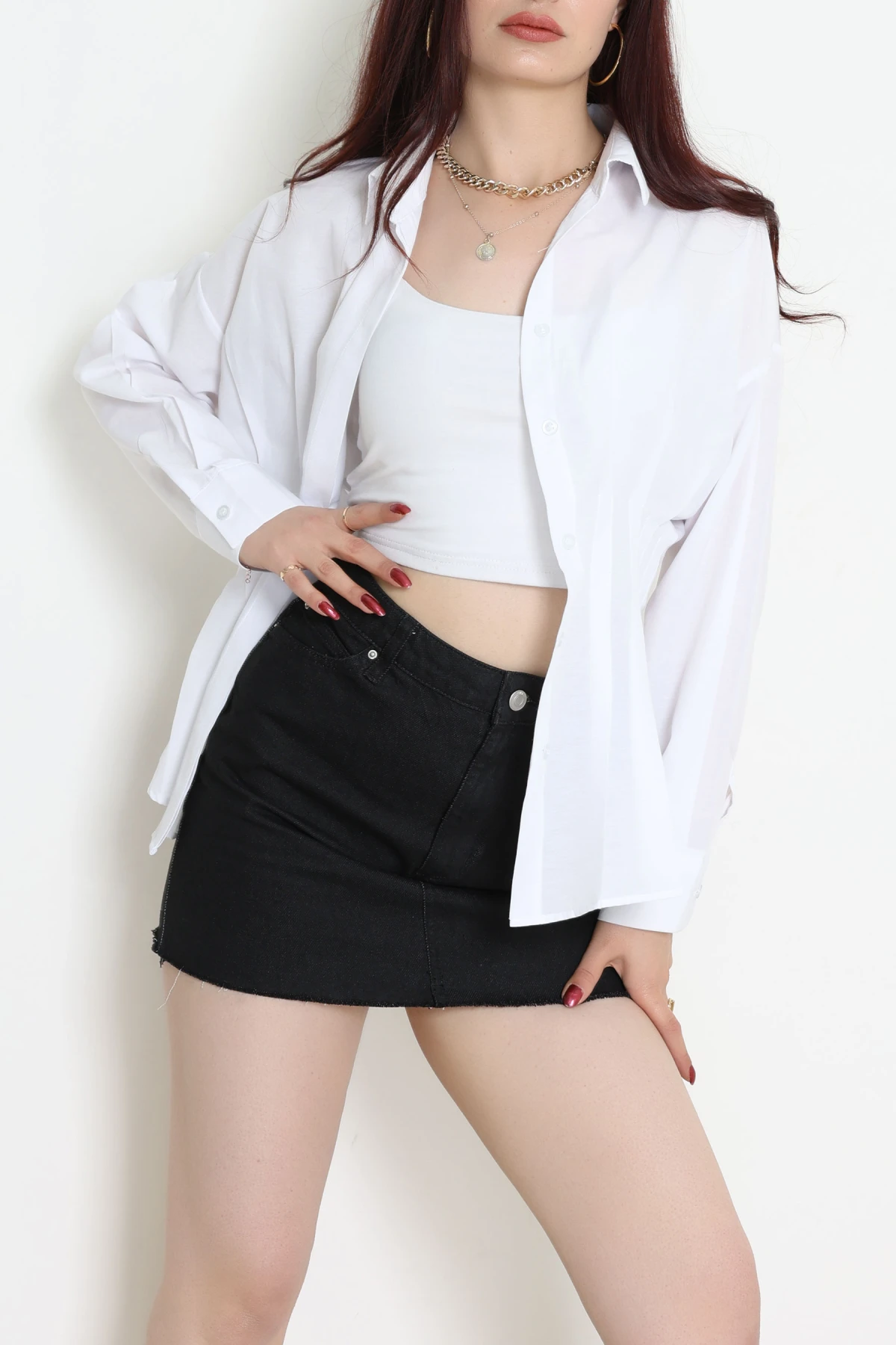 Bel Pensli Gömlek  Beyaz - 71142.1402.