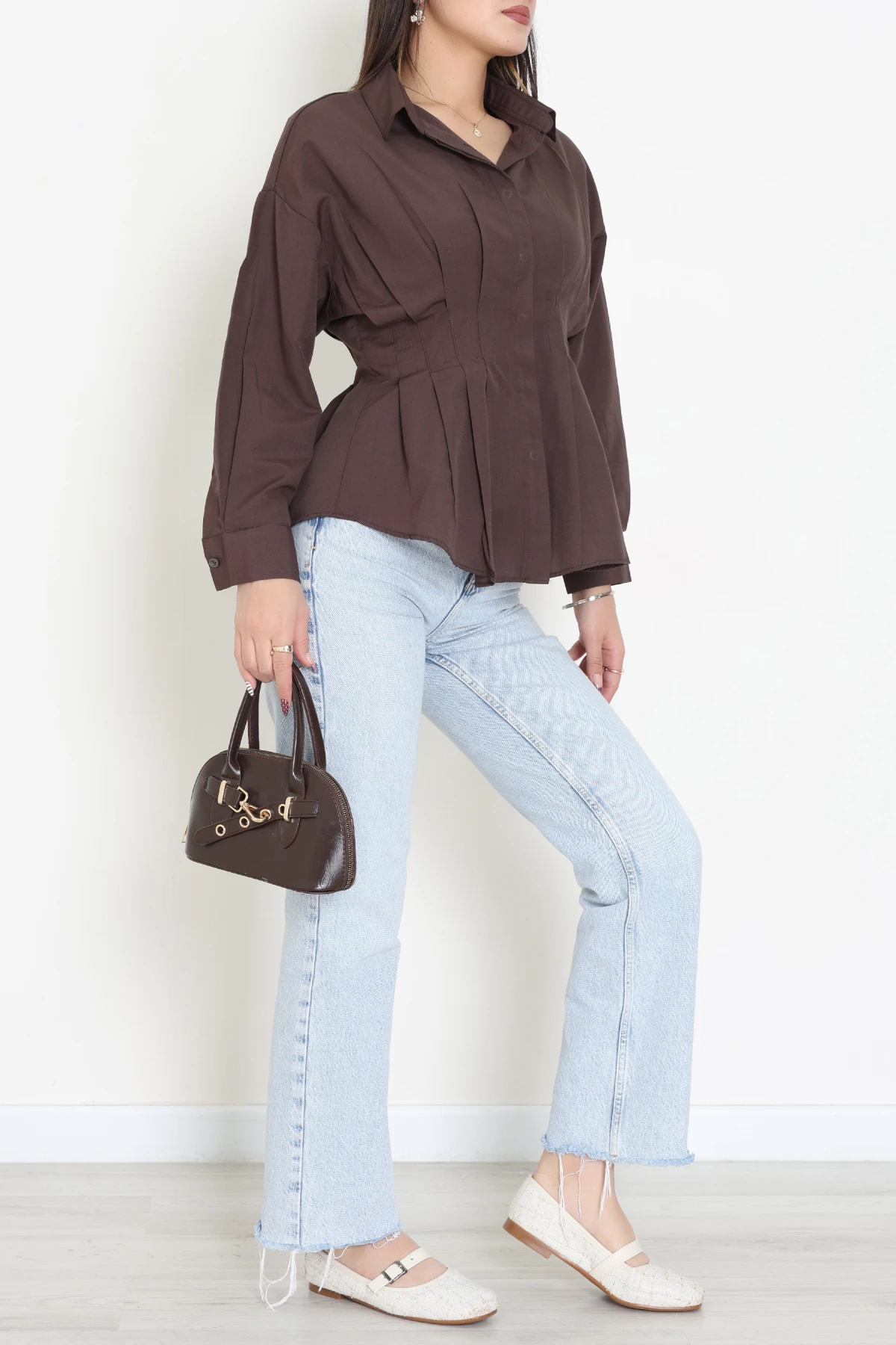 Bel Pensli Gömlek  Kahve - 71142.1402.