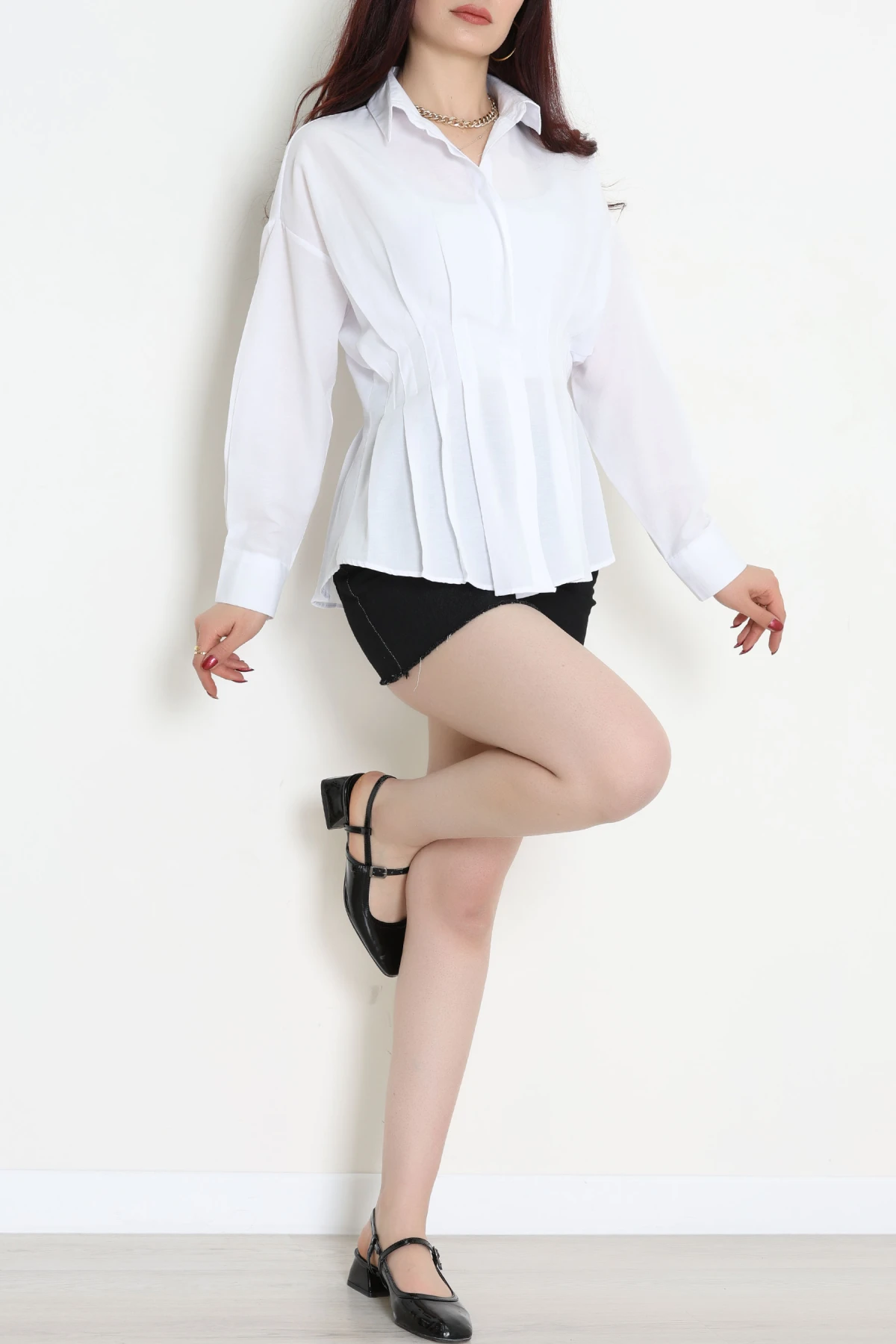 Bel Pensli Gömlek  Beyaz - 71142.1402.