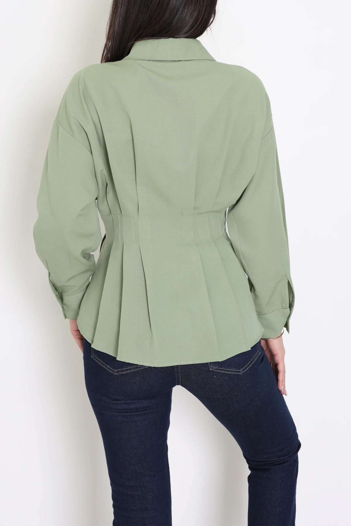 Bel Pensli Gömlek  Yeşil - 71142.1402.