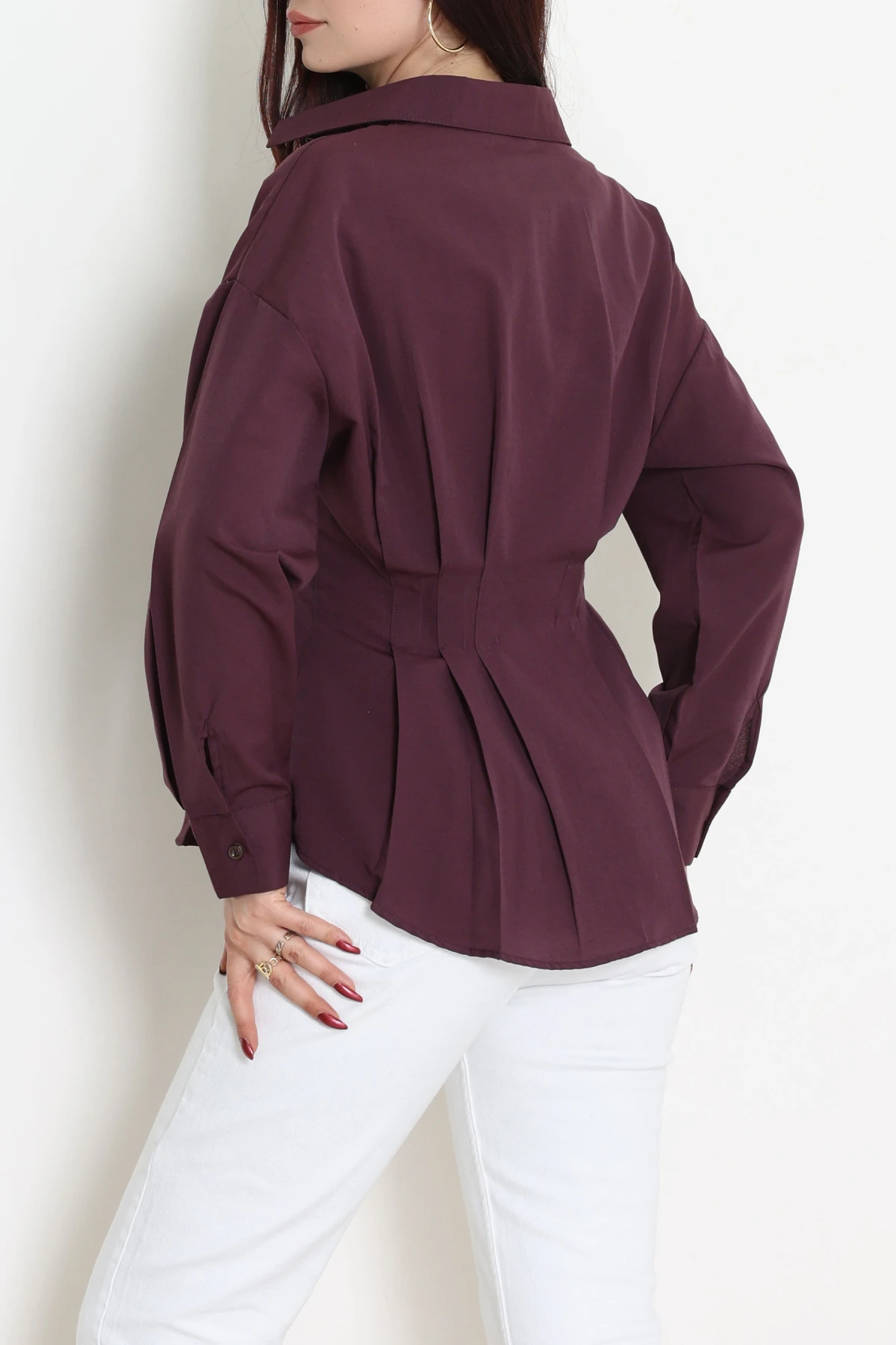 Bel Pensli Gömlek  Mürdüm - 71142.1402.