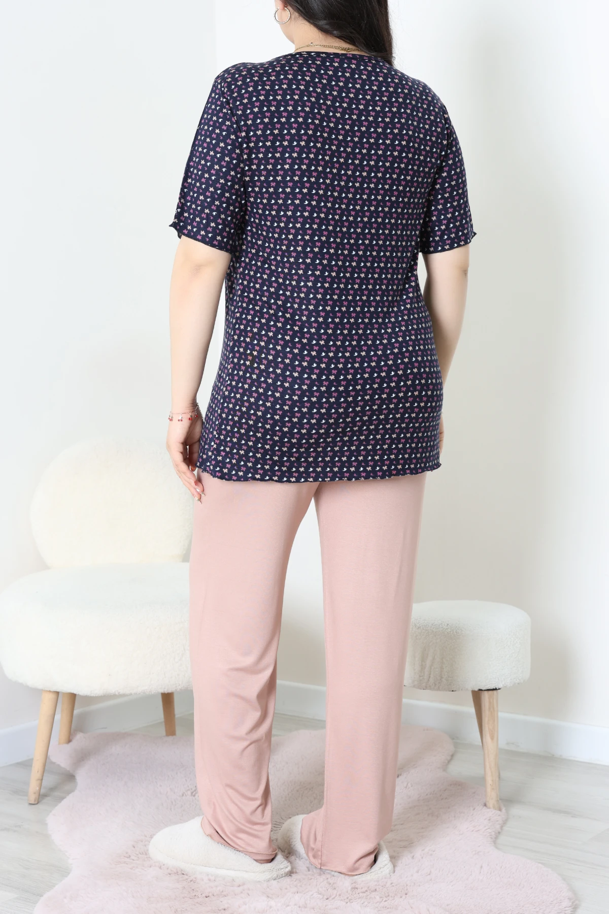 Büyük Beden Dantelli Pijama Takımı Lacikaramel - 71500.1773.