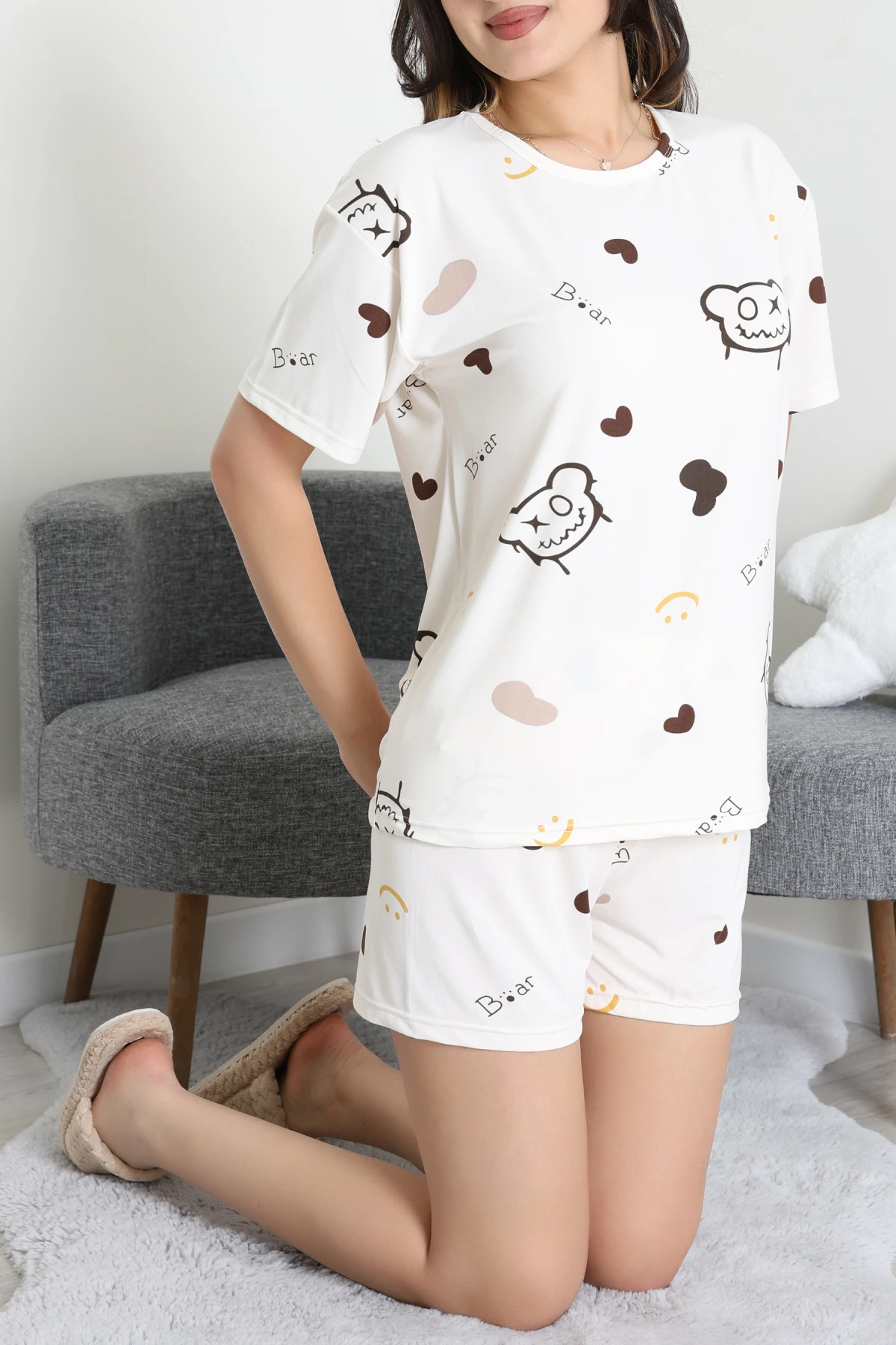 Alt Üst Aynı Şort Takım Beyaz - 793.1287.