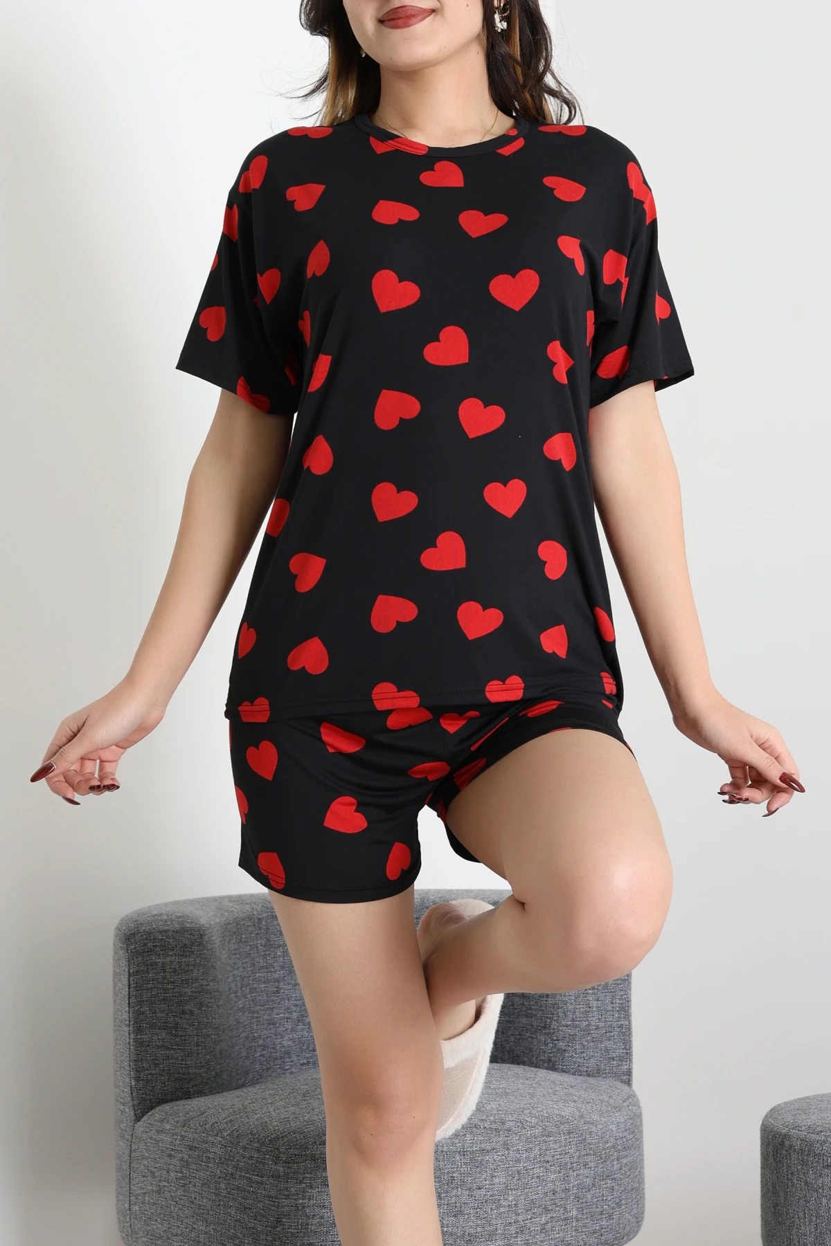 Alt Üst Aynı Şort Takım Kırmızıkalp - 793.1287.