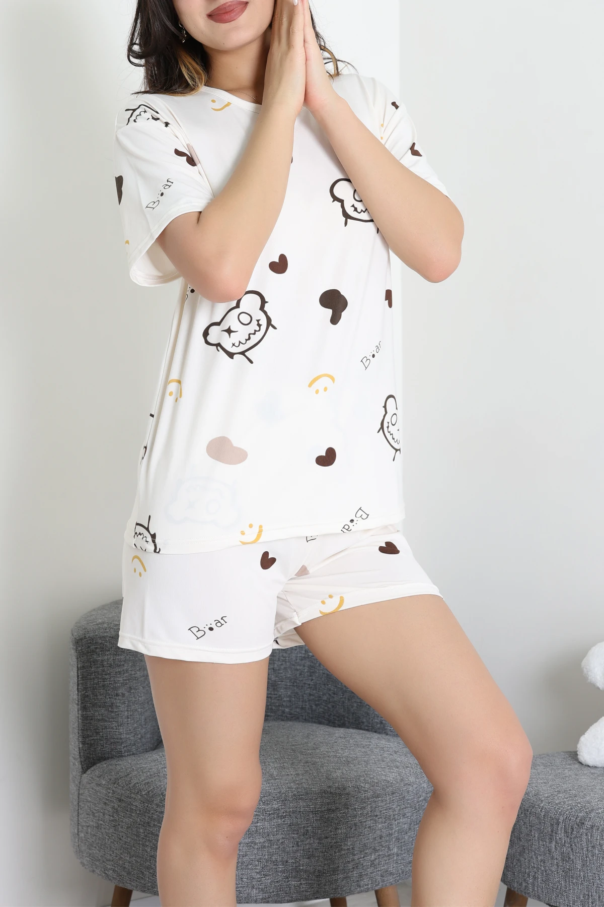 Alt Üst Aynı Şort Takım Beyaz - 793.1287.