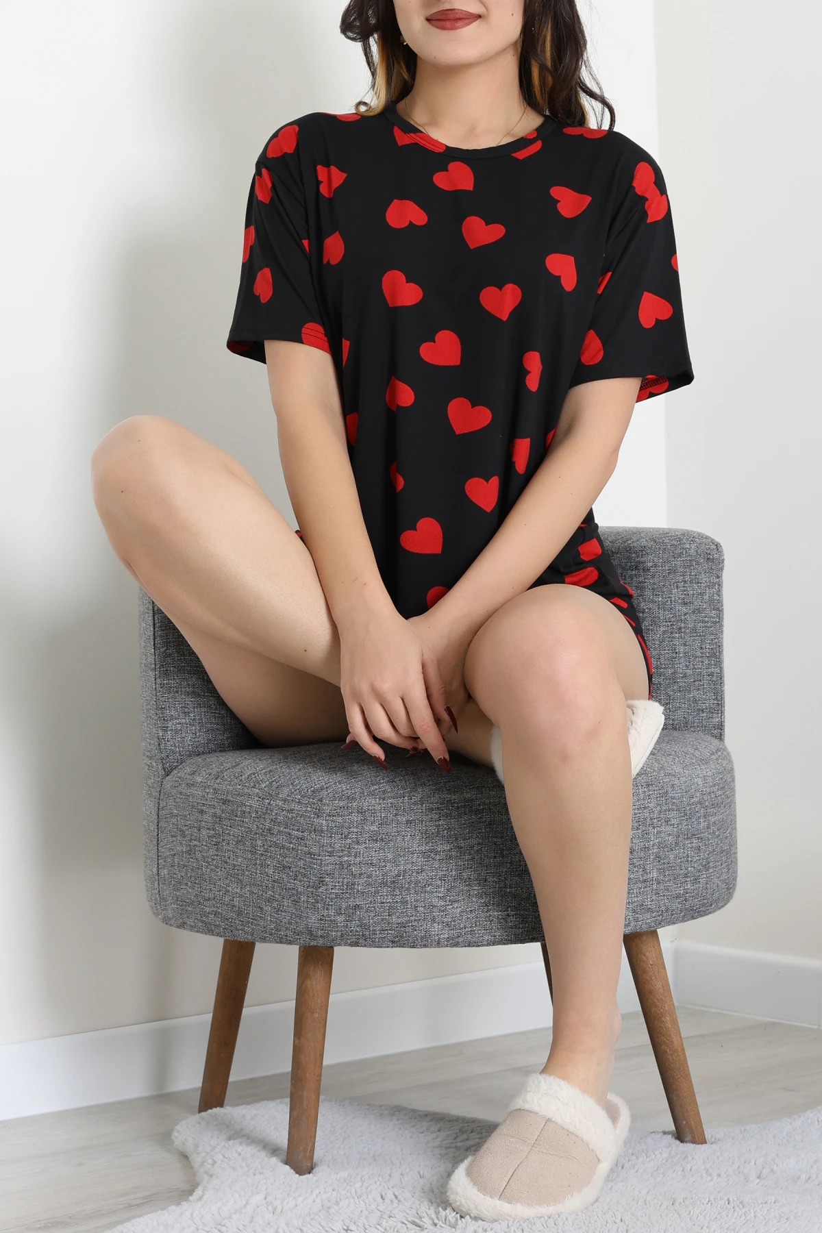 Alt Üst Aynı Şort Takım Kırmızıkalp - 793.1287.