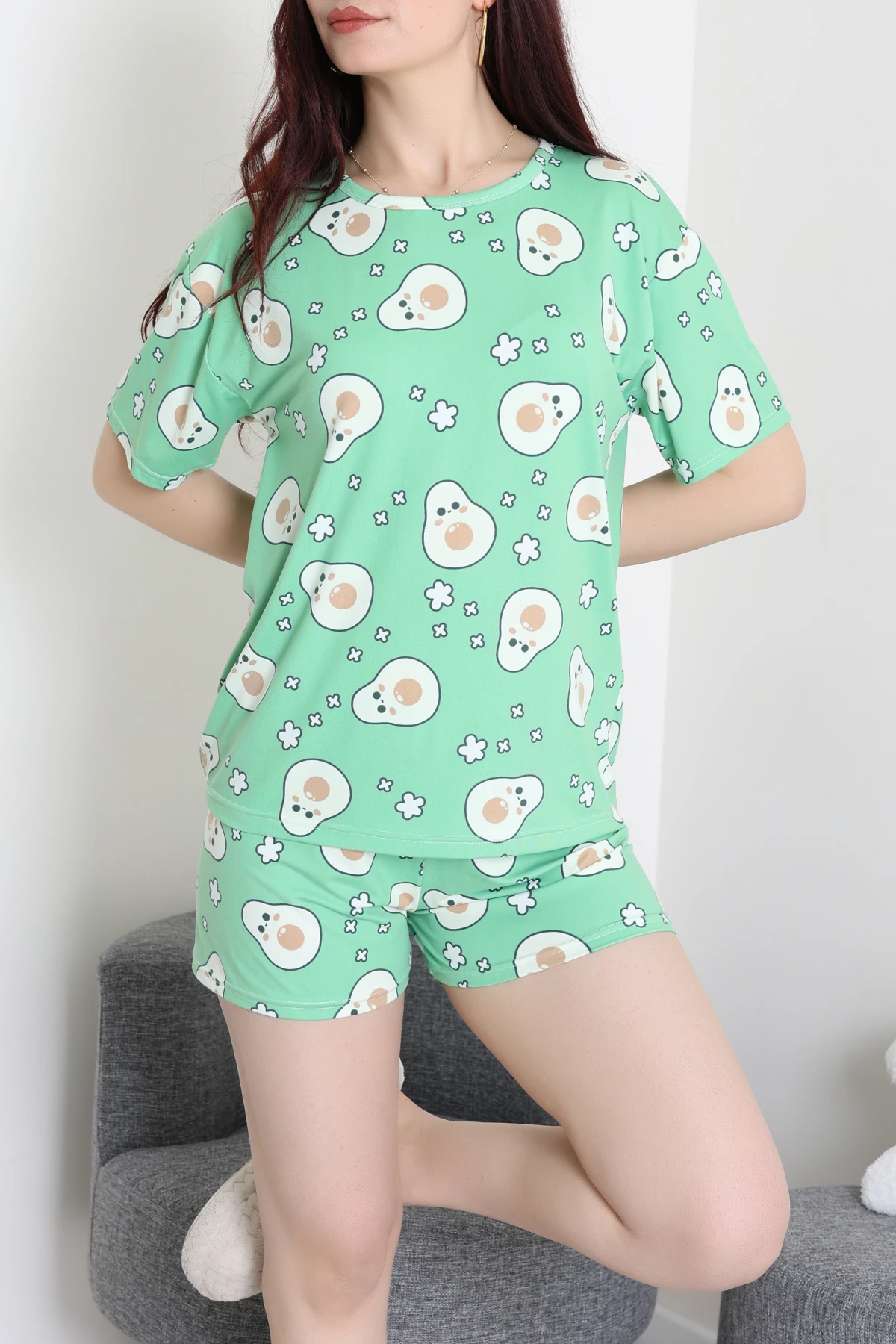 Alt Üst Aynı Şort Takım Yeşilavokado - 793.1287.