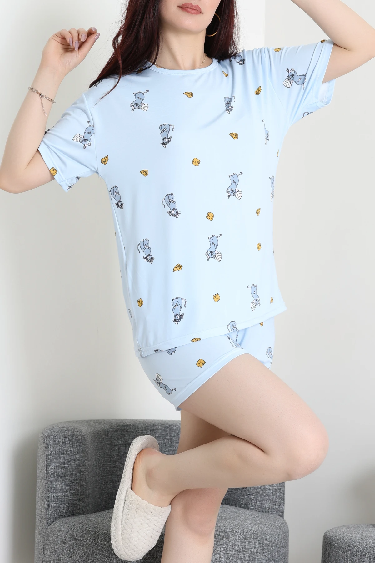 Alt Üst Aynı Şort Takım Mavifare - 793.1287.