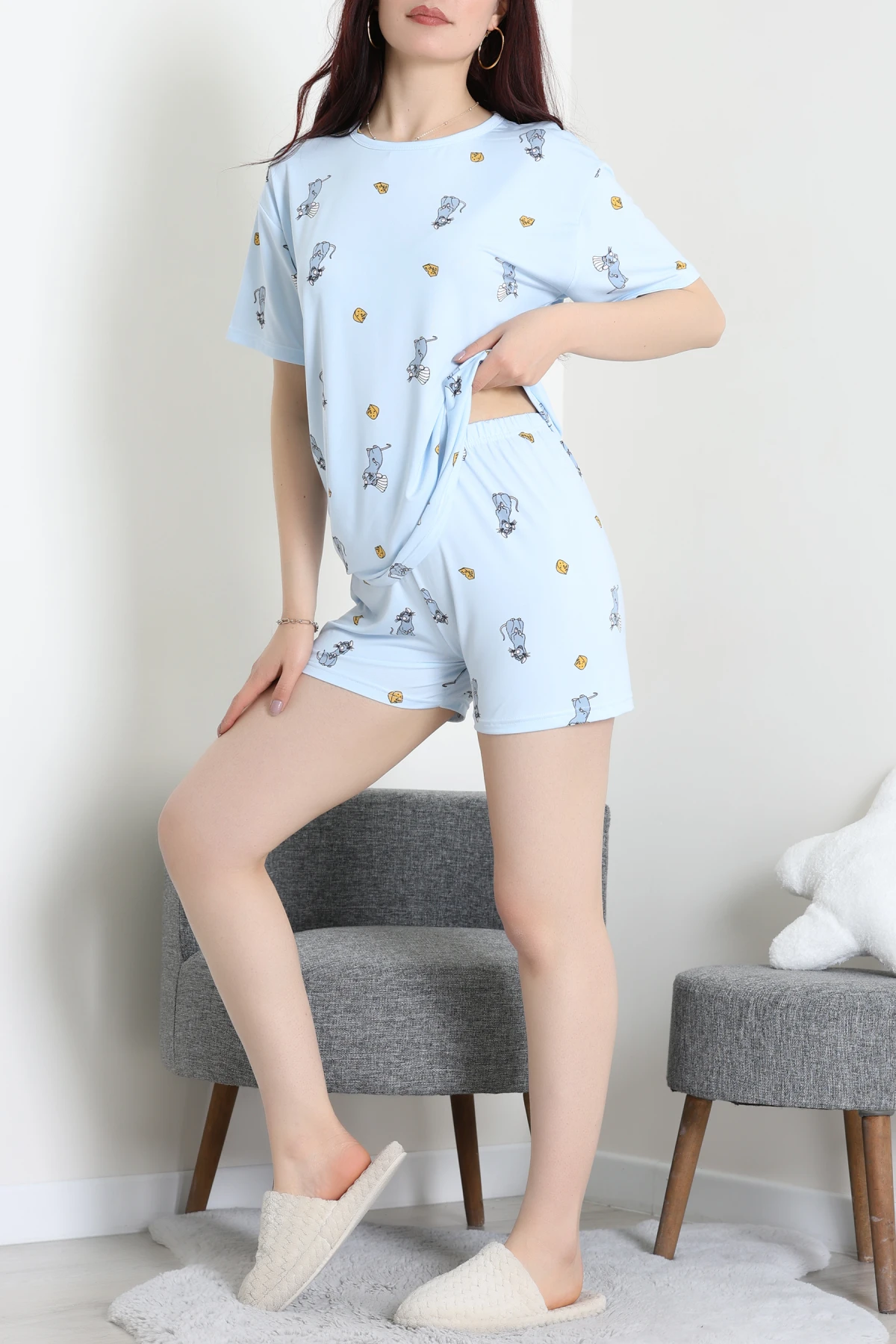 Alt Üst Aynı Şort Takım Mavifare - 793.1287.