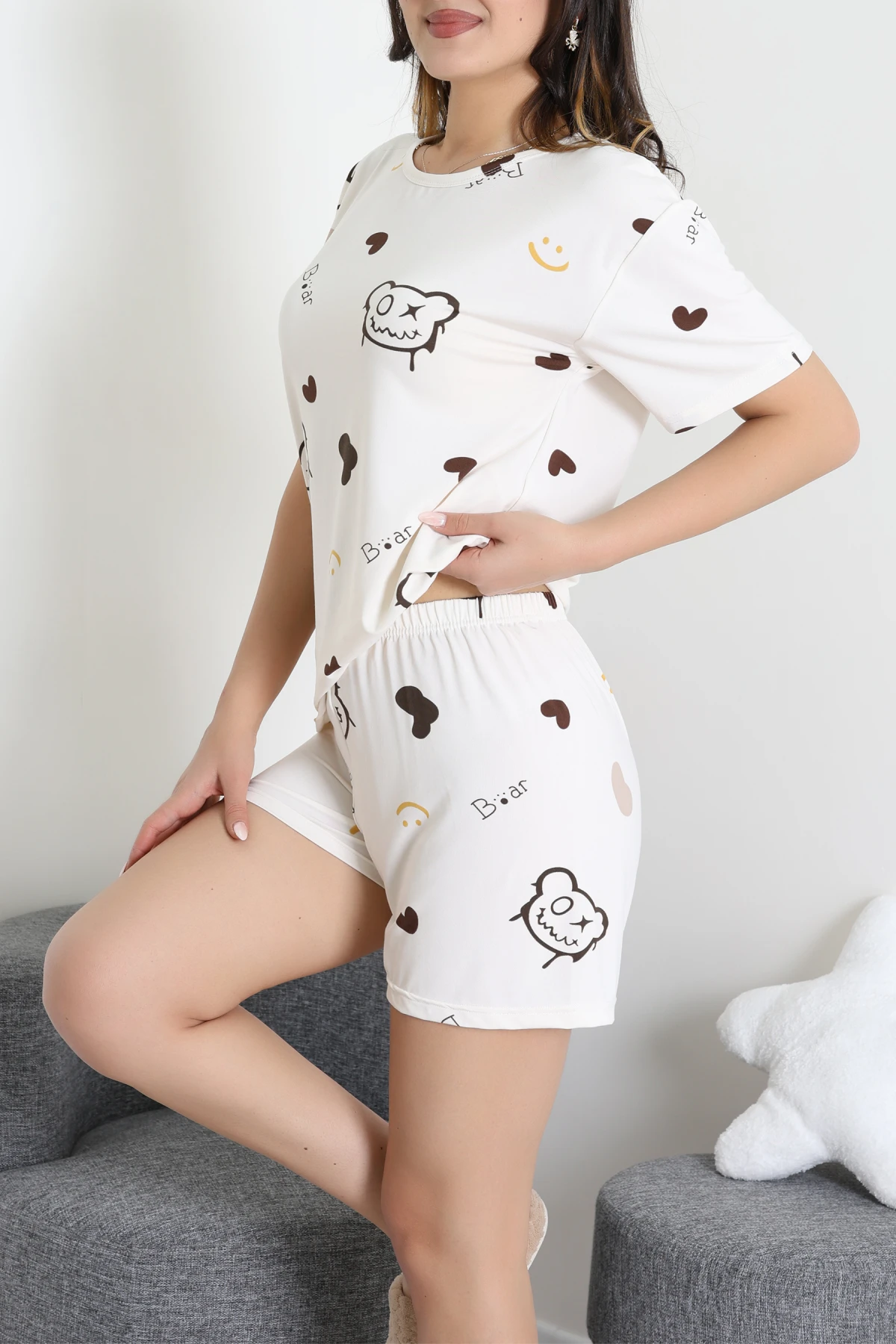 Alt Üst Aynı Şort Takım Beyaz - 793.1287.