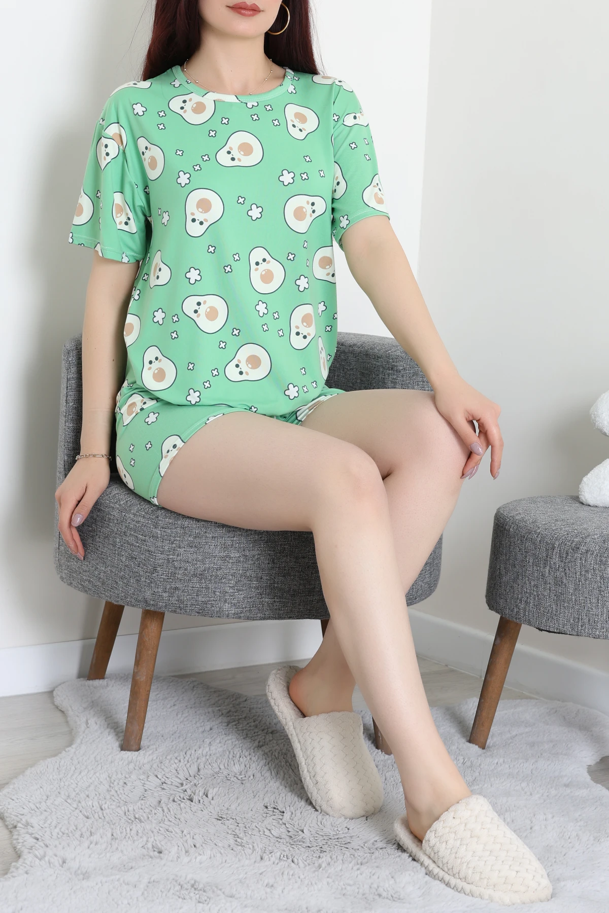 Alt Üst Aynı Şort Takım Yeşilavokado - 793.1287.