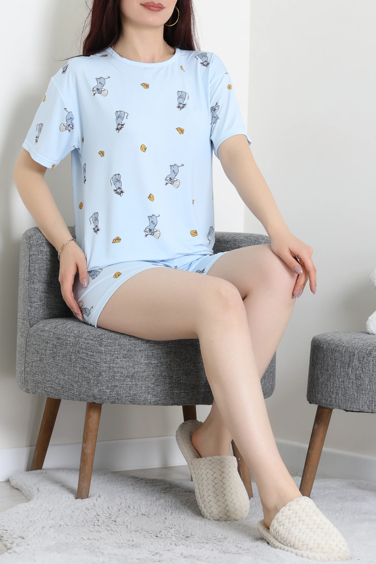 Alt Üst Aynı Şort Takım Mavifare - 793.1287.