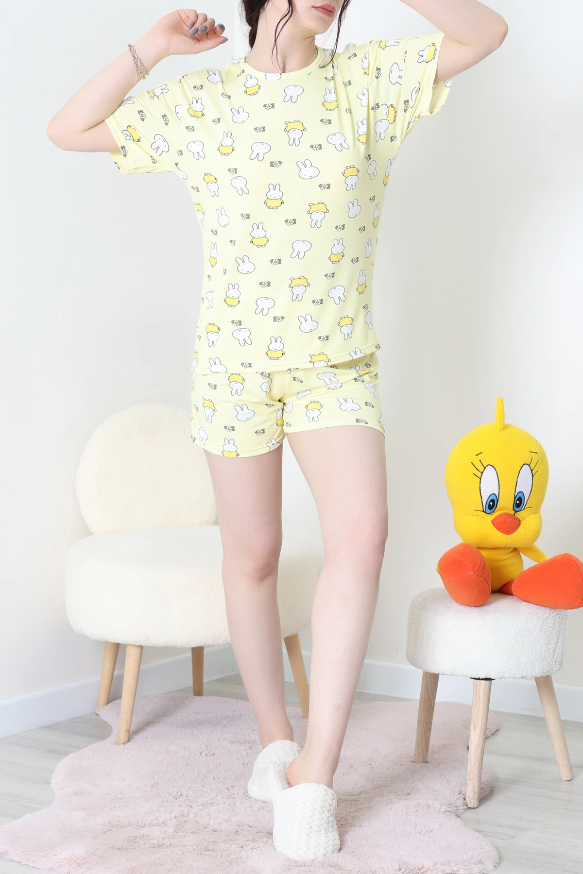 Alt Üst Aynı Şort Takım Sarıtavşan - 793.1287.