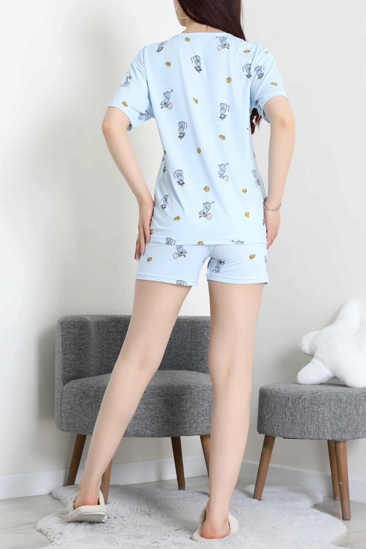 Alt Üst Aynı Şort Takım Mavifare - 793.1287.