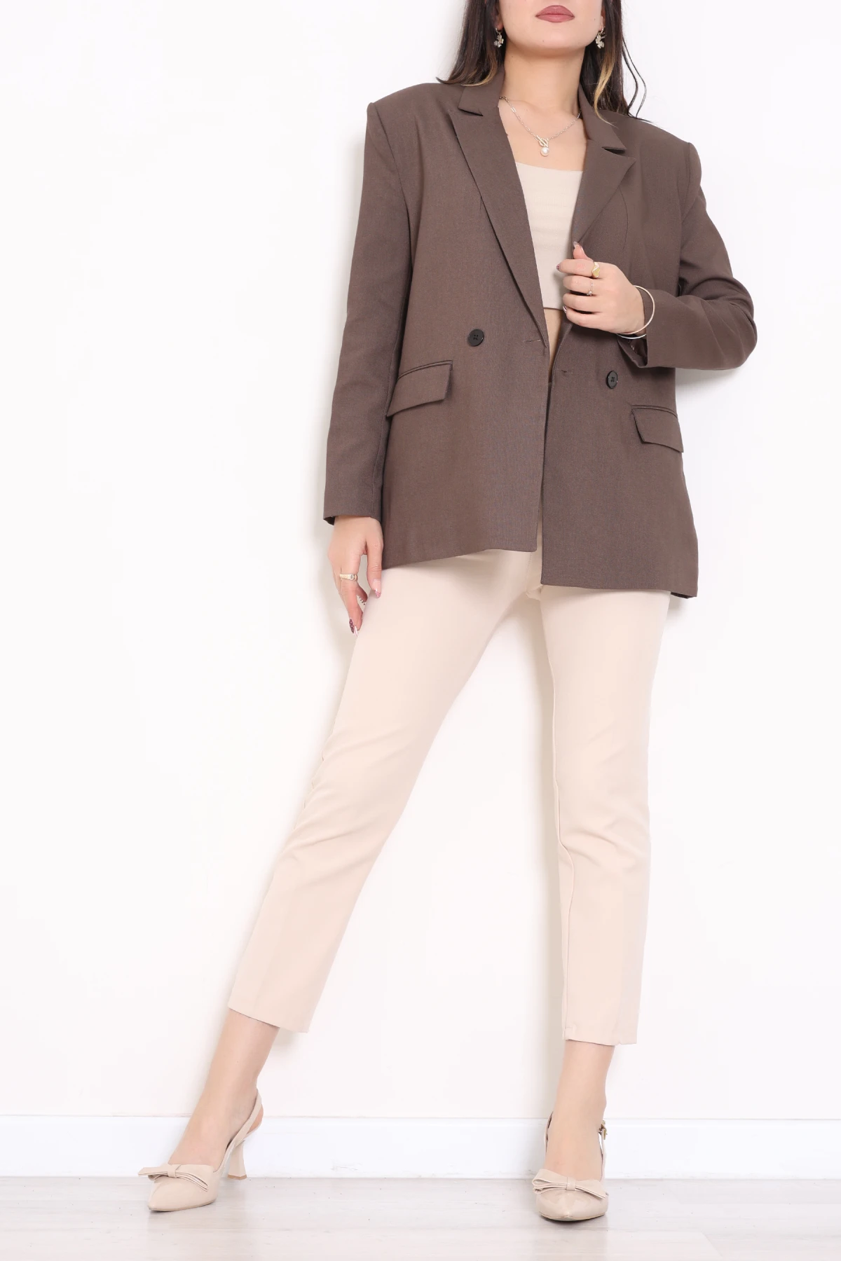 Astarlı Blazer Ceket Kahve - 8120.1437.