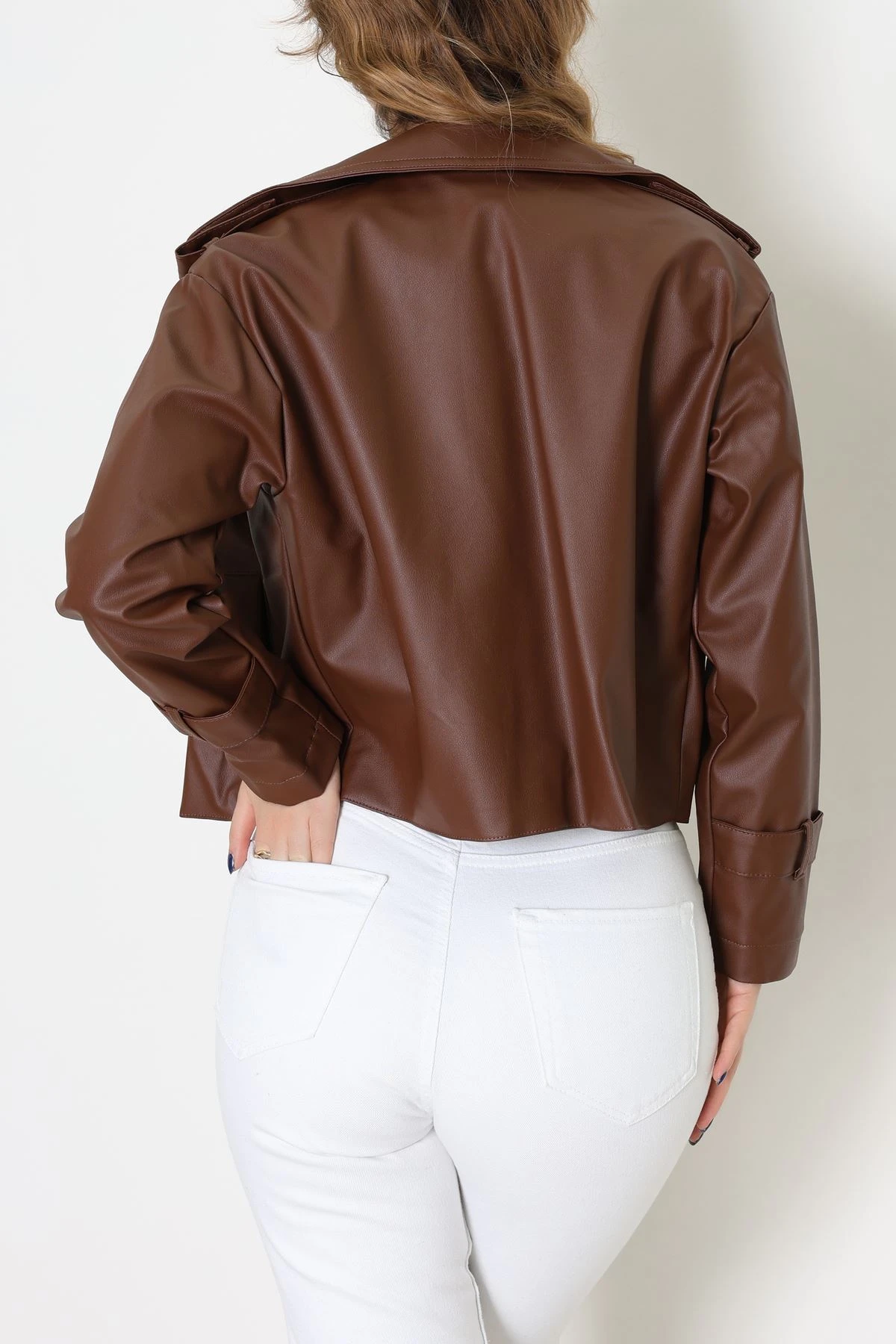 Astarlı Deri Ceket Kahve - 8678.179.