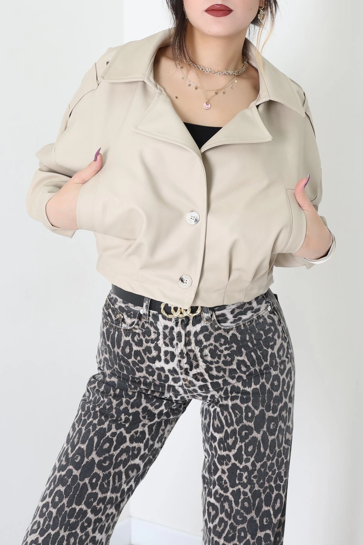 Astarlı Deri Ceket Taş - 8770.179.