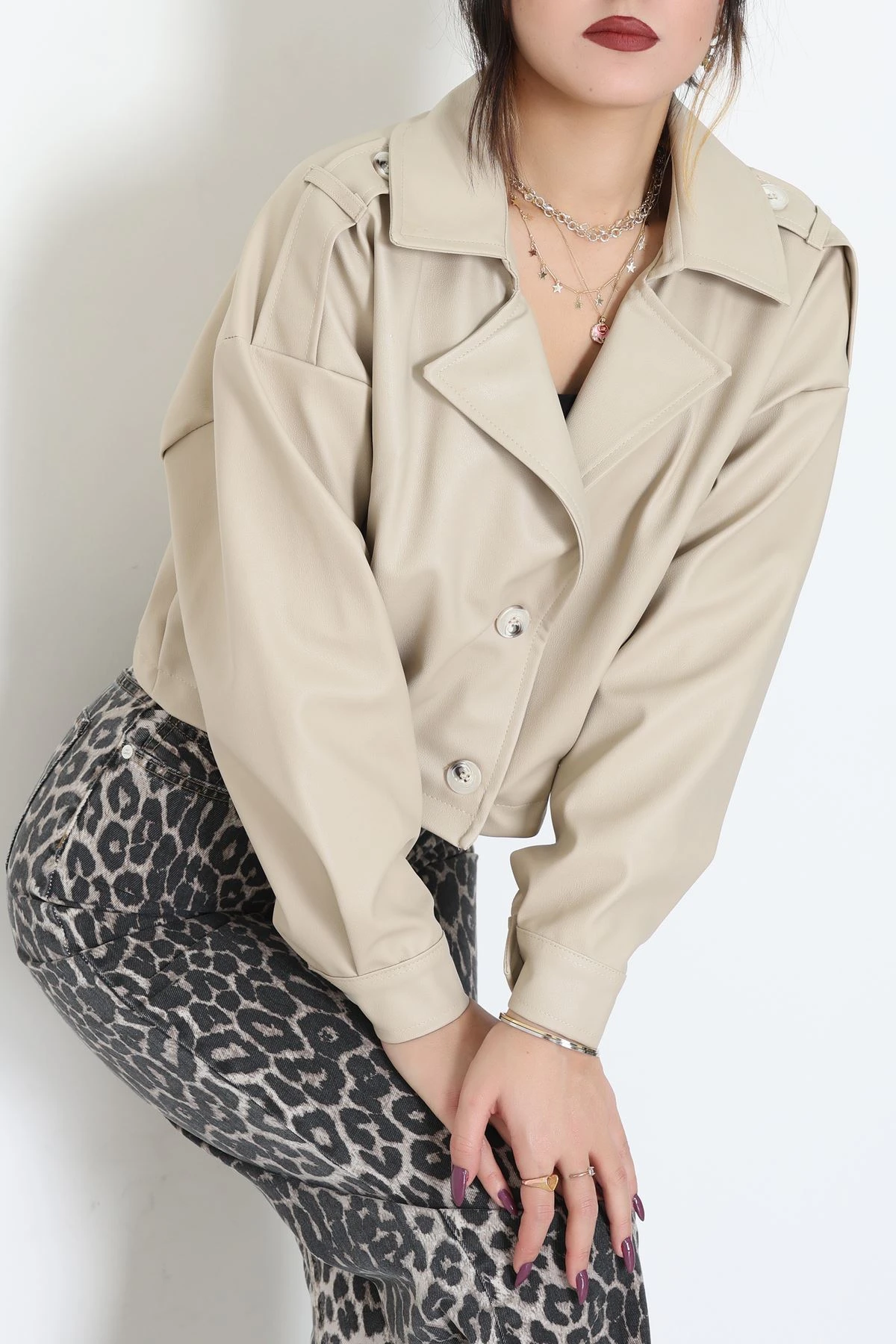 Astarlı Deri Ceket Taş - 8770.179.